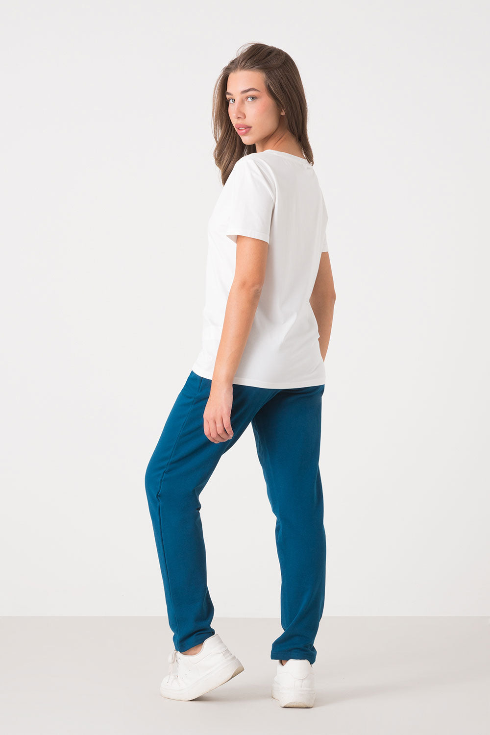 dimensione-danza-t-shirt-donna-in-cotone-modal-jersey-stretch-con-logo-tono-su-t image 3