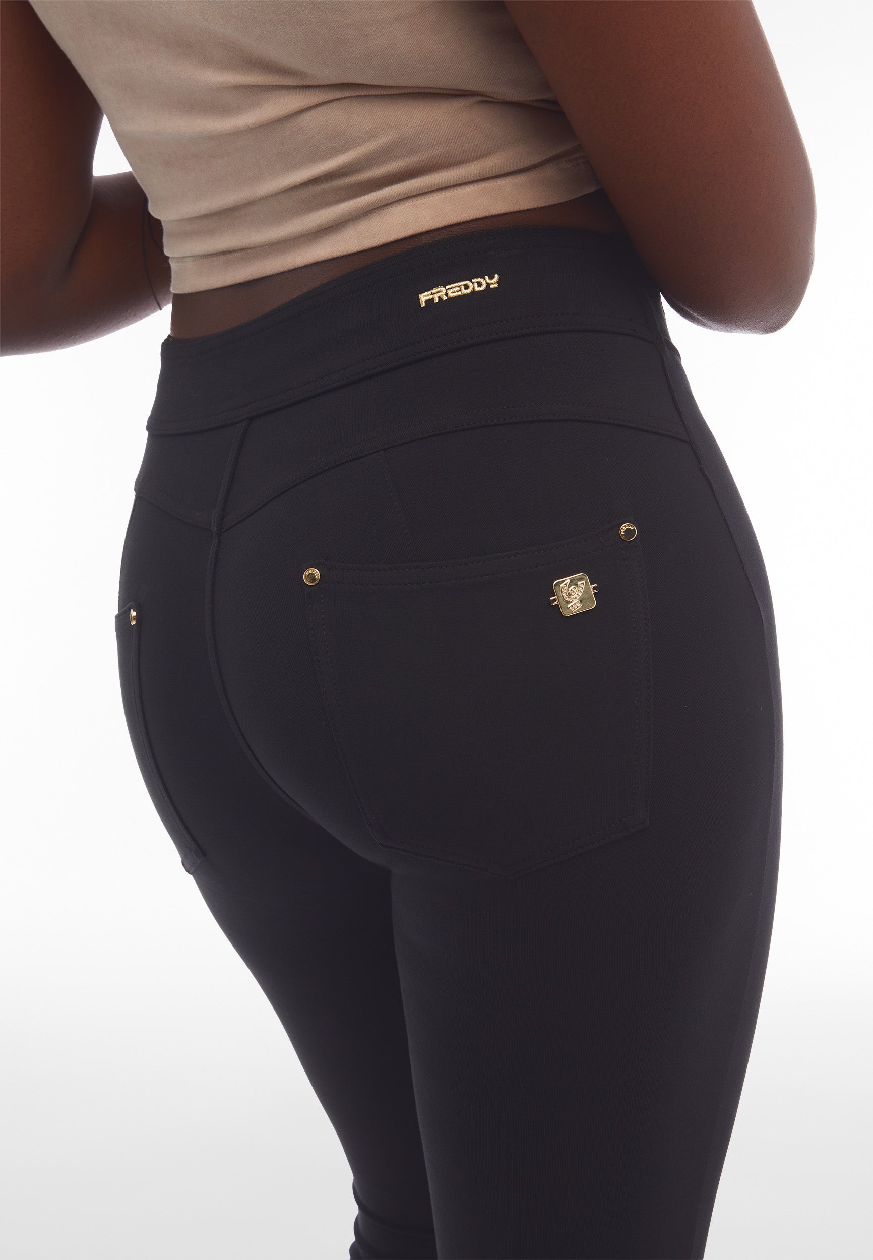 freddy-n-o-w-pantaloni-in-jersey-vita-bustier-impuntura-centrale image 5