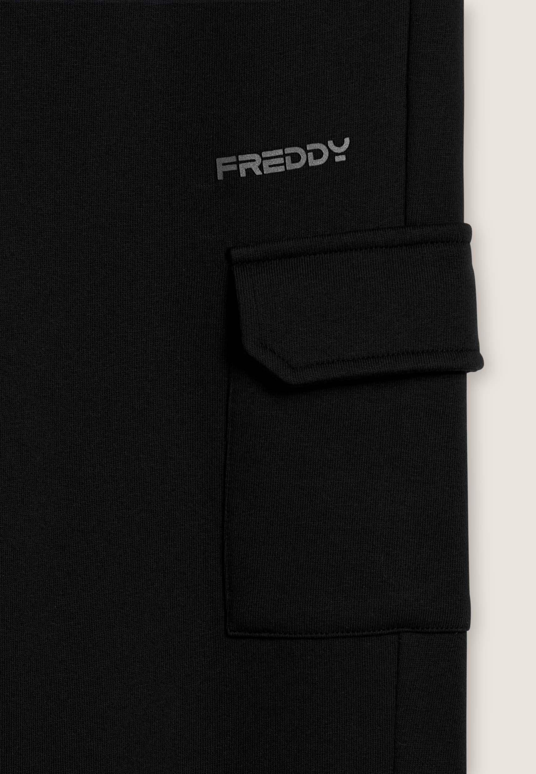 freddy-pantaloni-jogger-uomo-felpa-cotone-tasca-cargo-polsino image 7