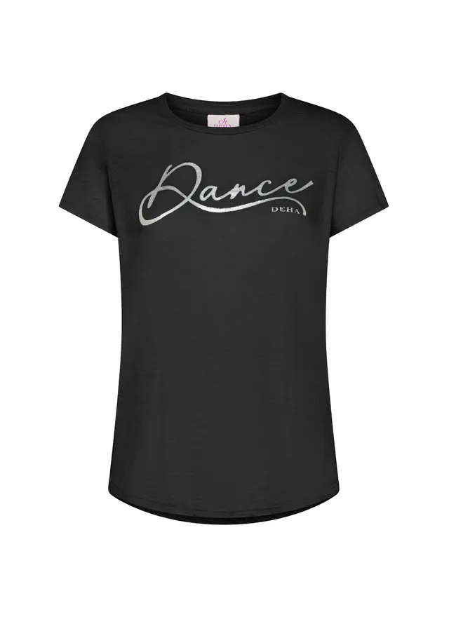 deha-t-shirt-con-stampa-in-cotone-flamm-nero image 1