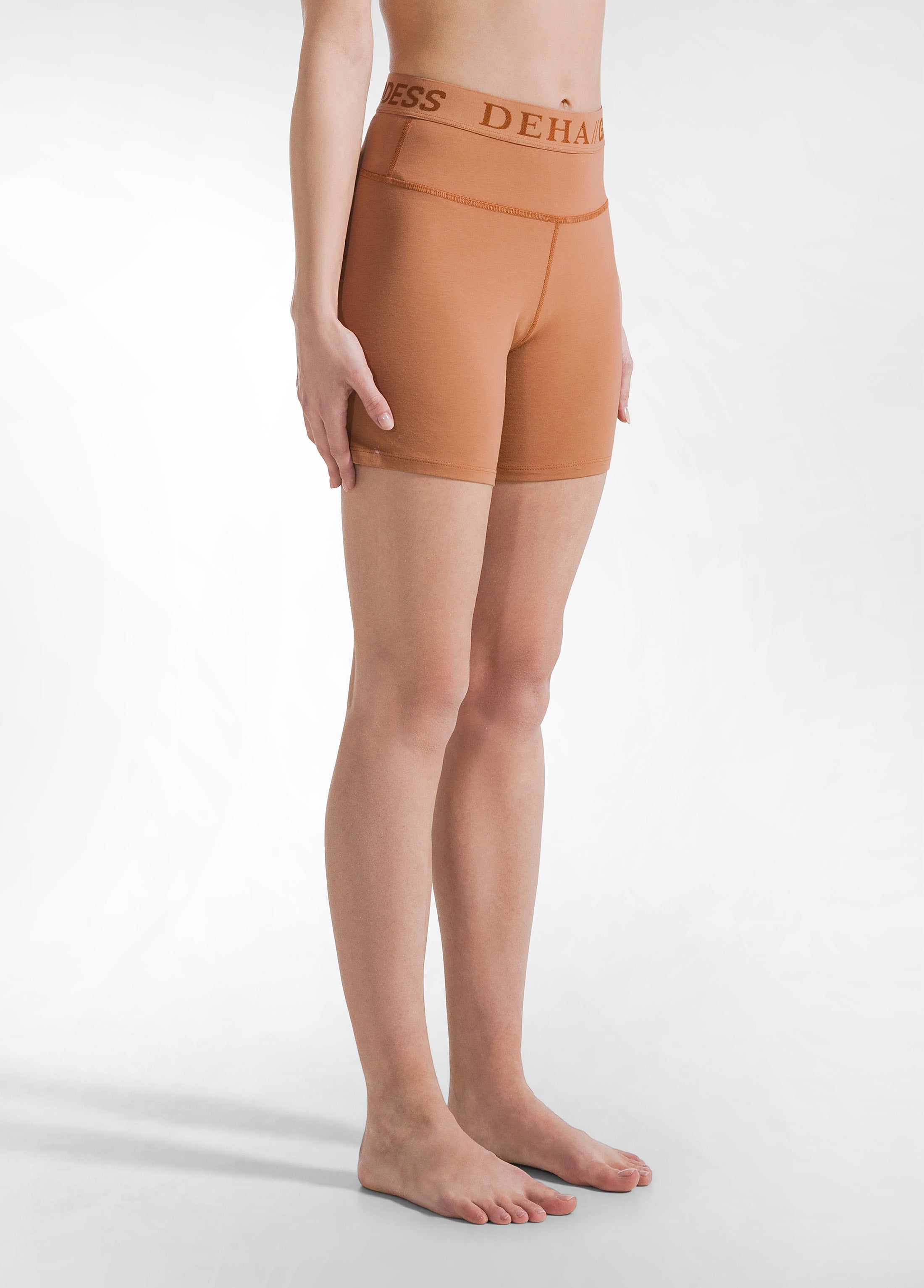 deha-pantaloncino-sportivo-jersey-stretch-marrone image 2