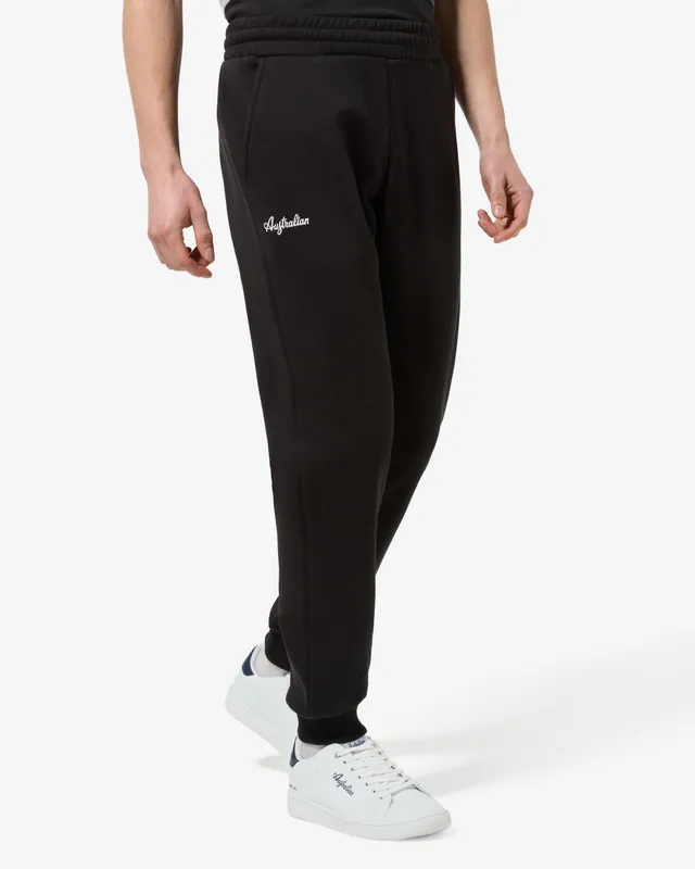 australian-essential-track-pants-pantaloni-felpa-invernale-neri-made-in-italy image 1