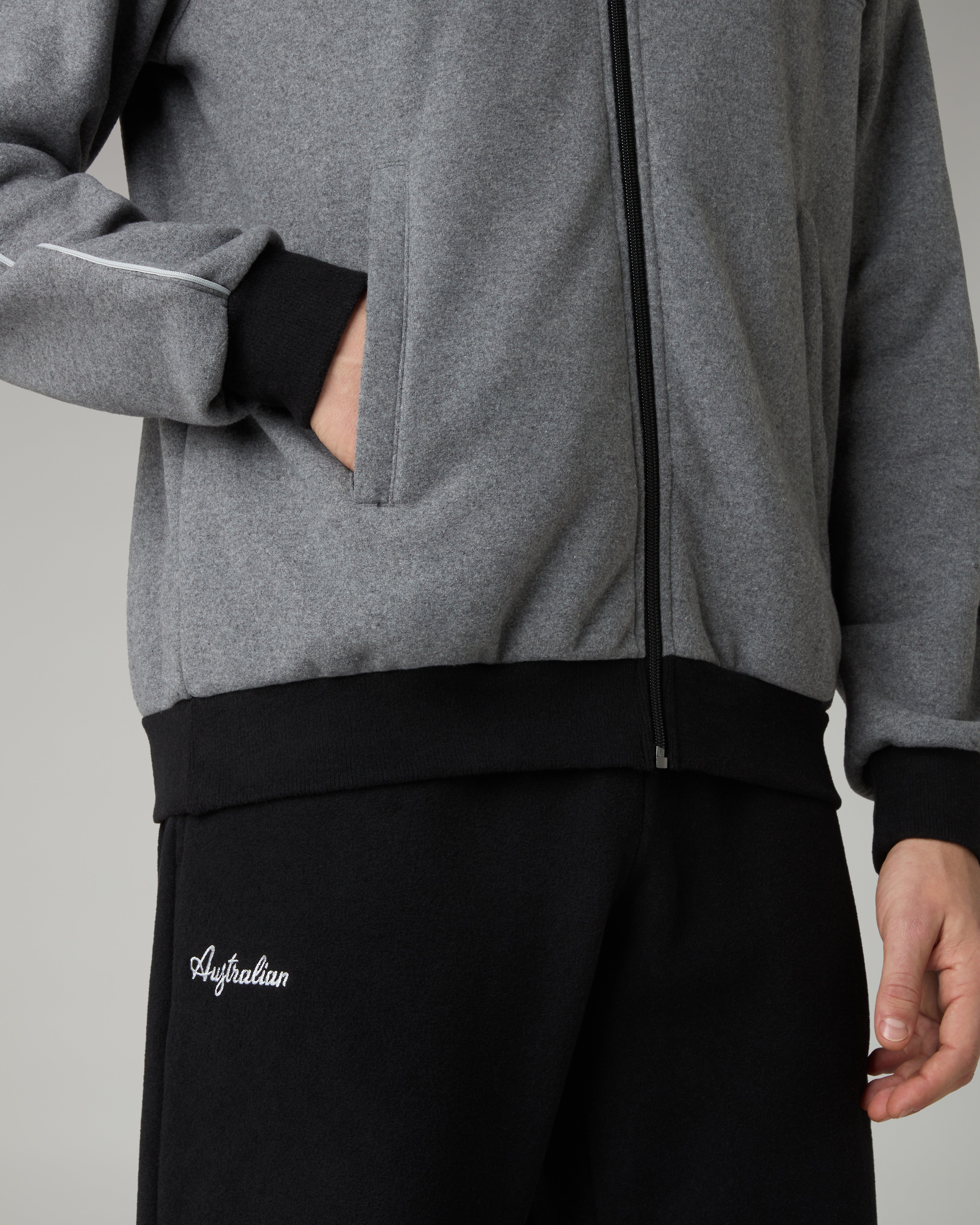 australian-classy-tracksuit-essential-tuta-softech-grigio-melange-scuro image 5