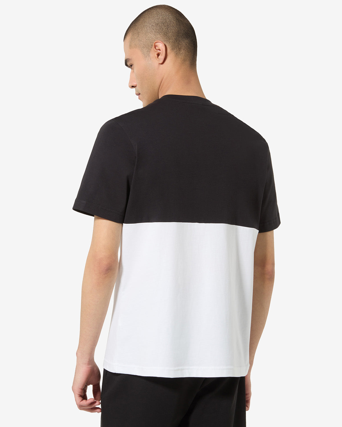 australian-color-block-t-shirt-maglia-cotone-nera-con-inserto image 3