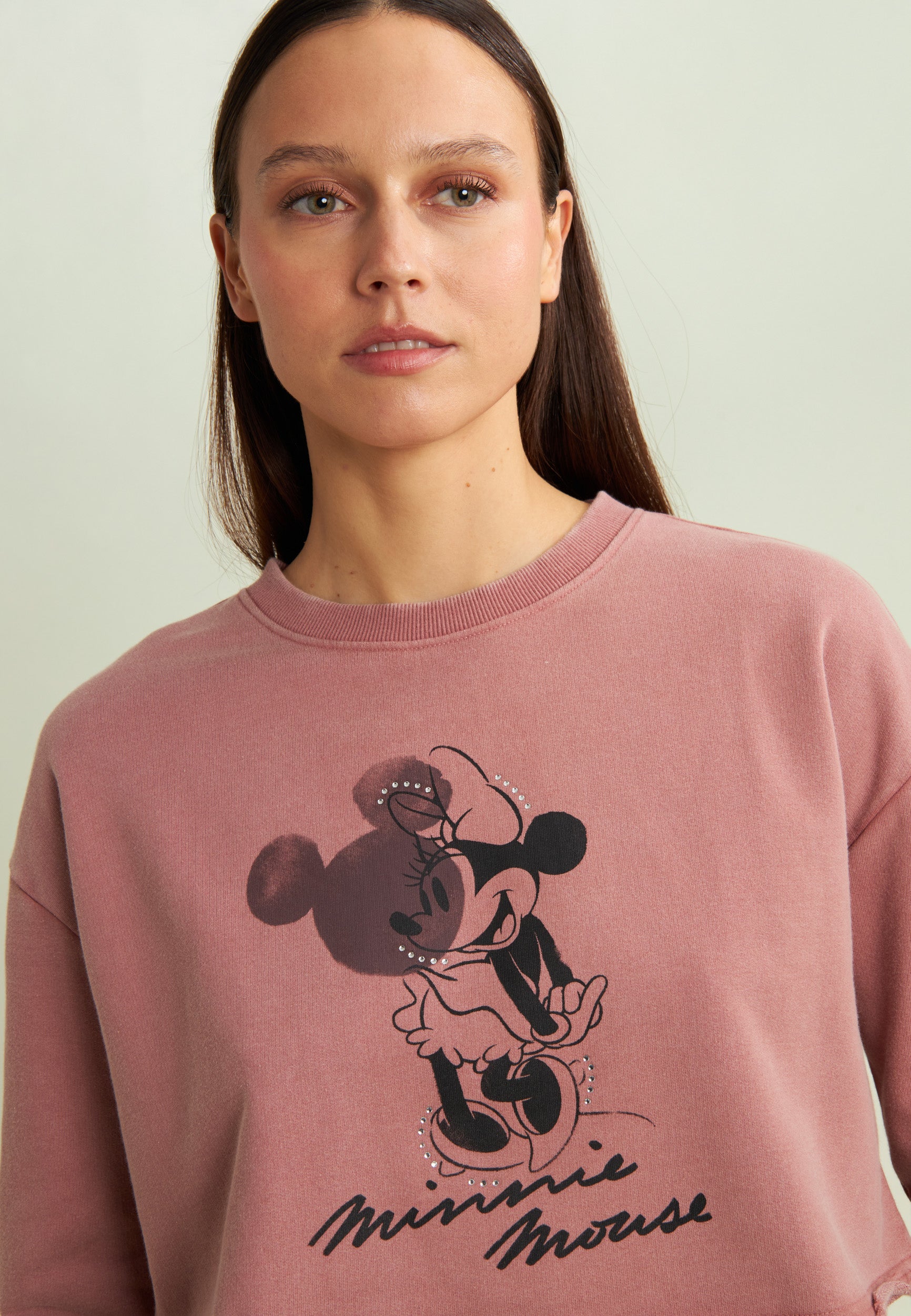 freddy-felpa-donna-cropped-french-terry-grafica-disney-mickey-minnie-strass image 4