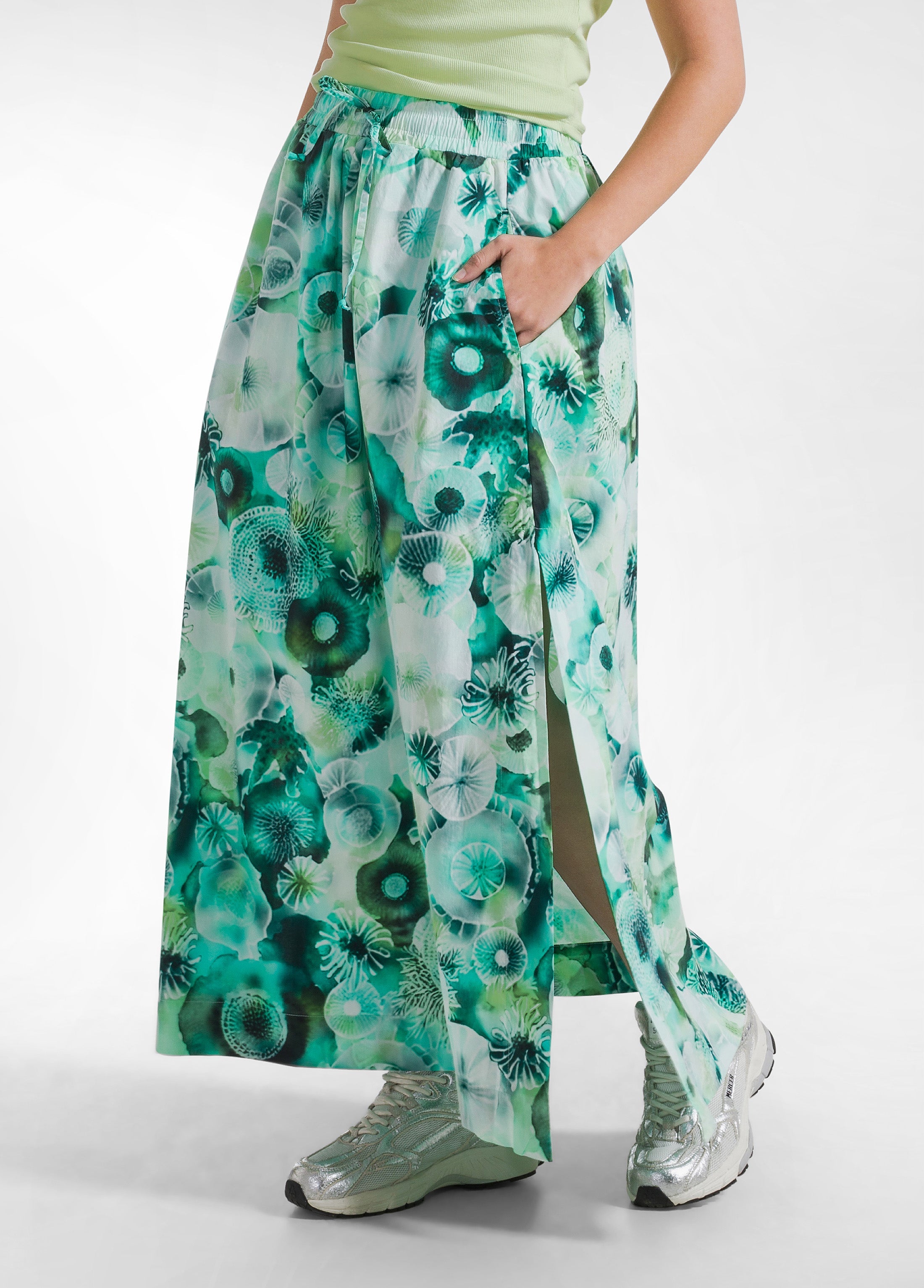 deha-gonna-maxi-in-popeline-effetto-parachute-all-over-100-cotone image 2