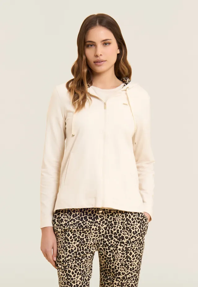 freddy-felpa-con-zip-e-cappuccio-fodera-animalier image 1