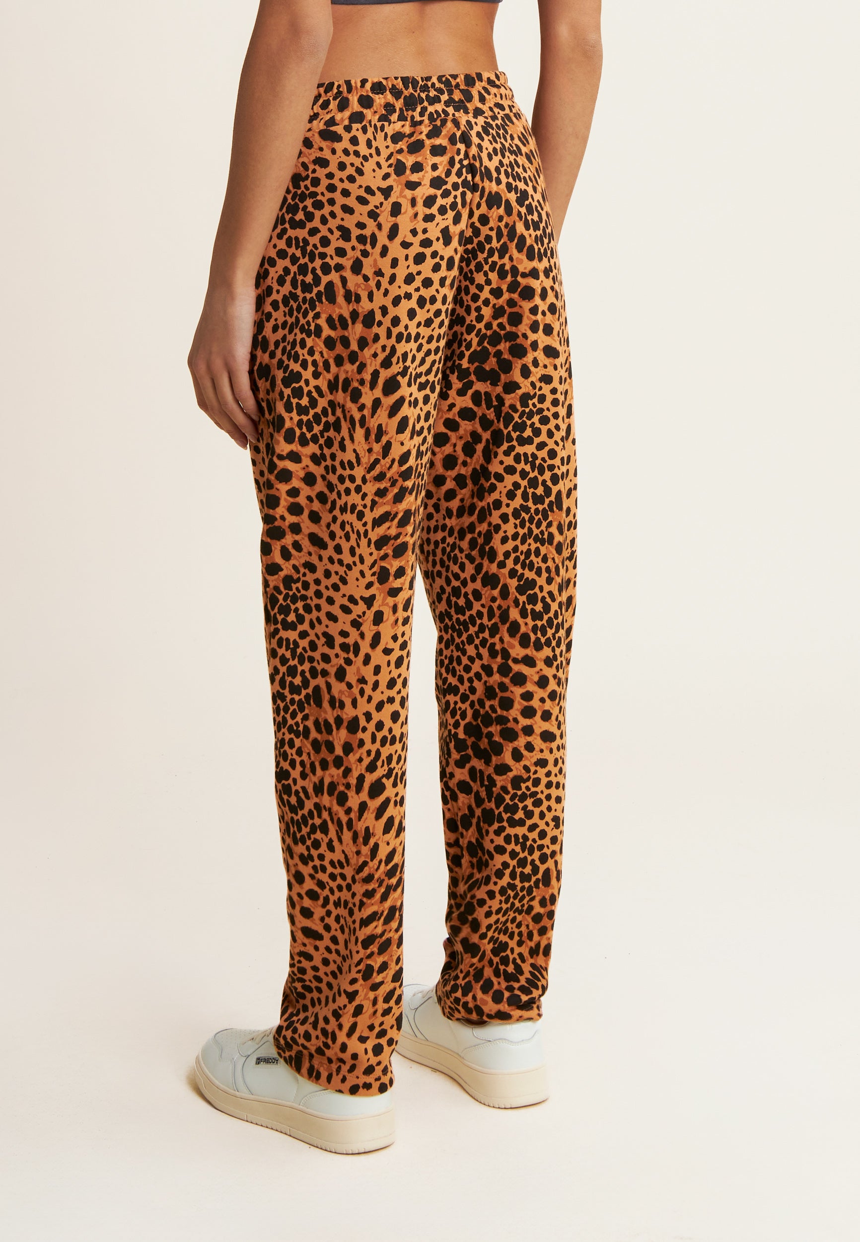 freddy-jogger-regular-fit-donna-in-french-terry-animalier-con-coulisse image 3