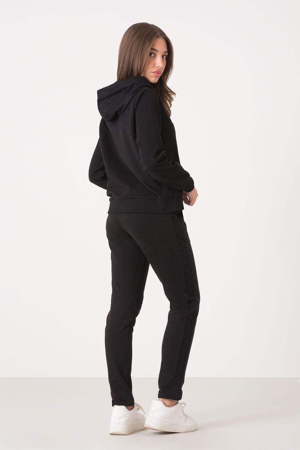 dimensione-danza-felpa-con-cappuccio-full-zip-donna-in-pizzo image 2