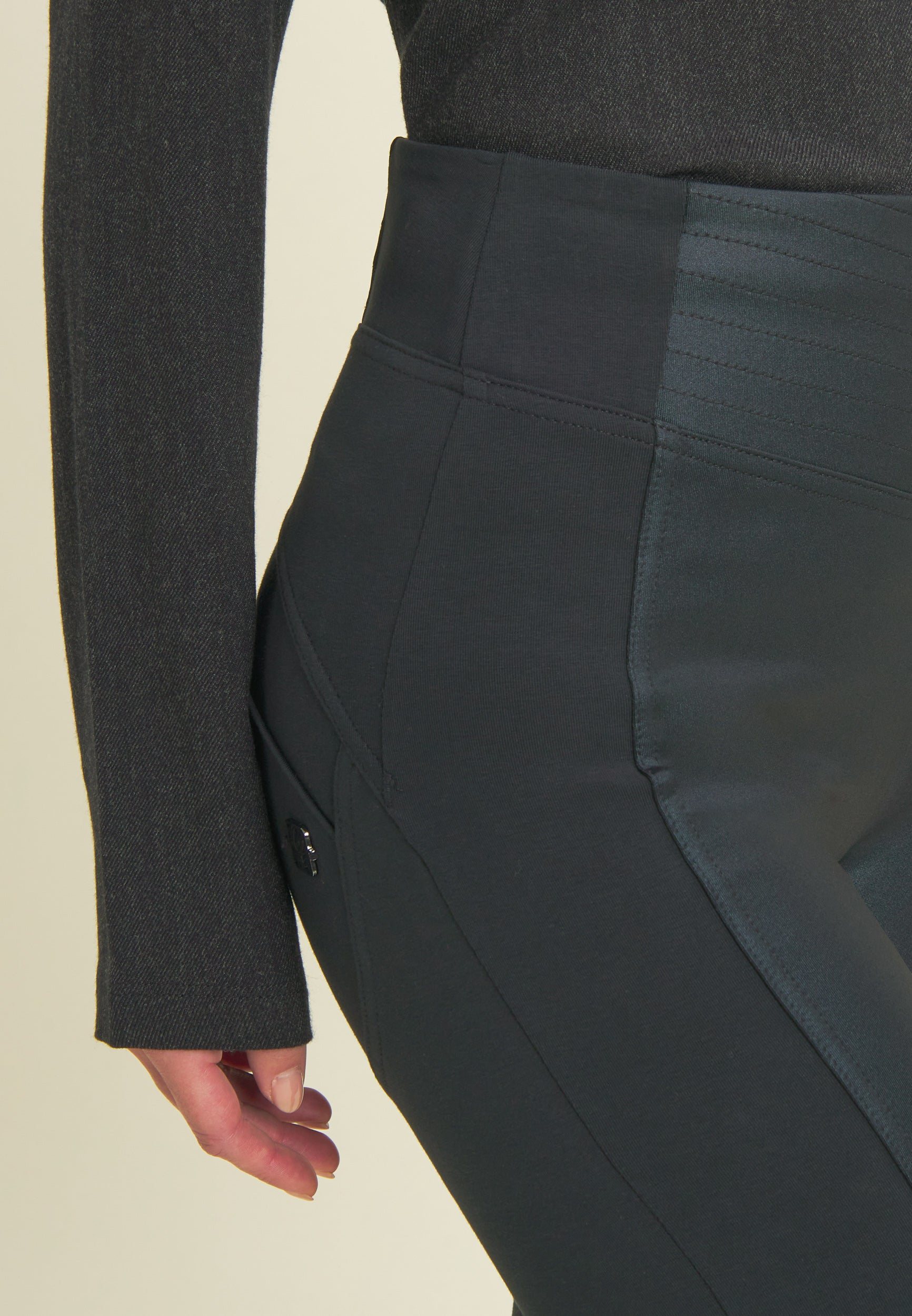 freddy-pantaloni-wr-up-superskinny-7-8-vita-alta-con-tessuti-a-contrasto image 4