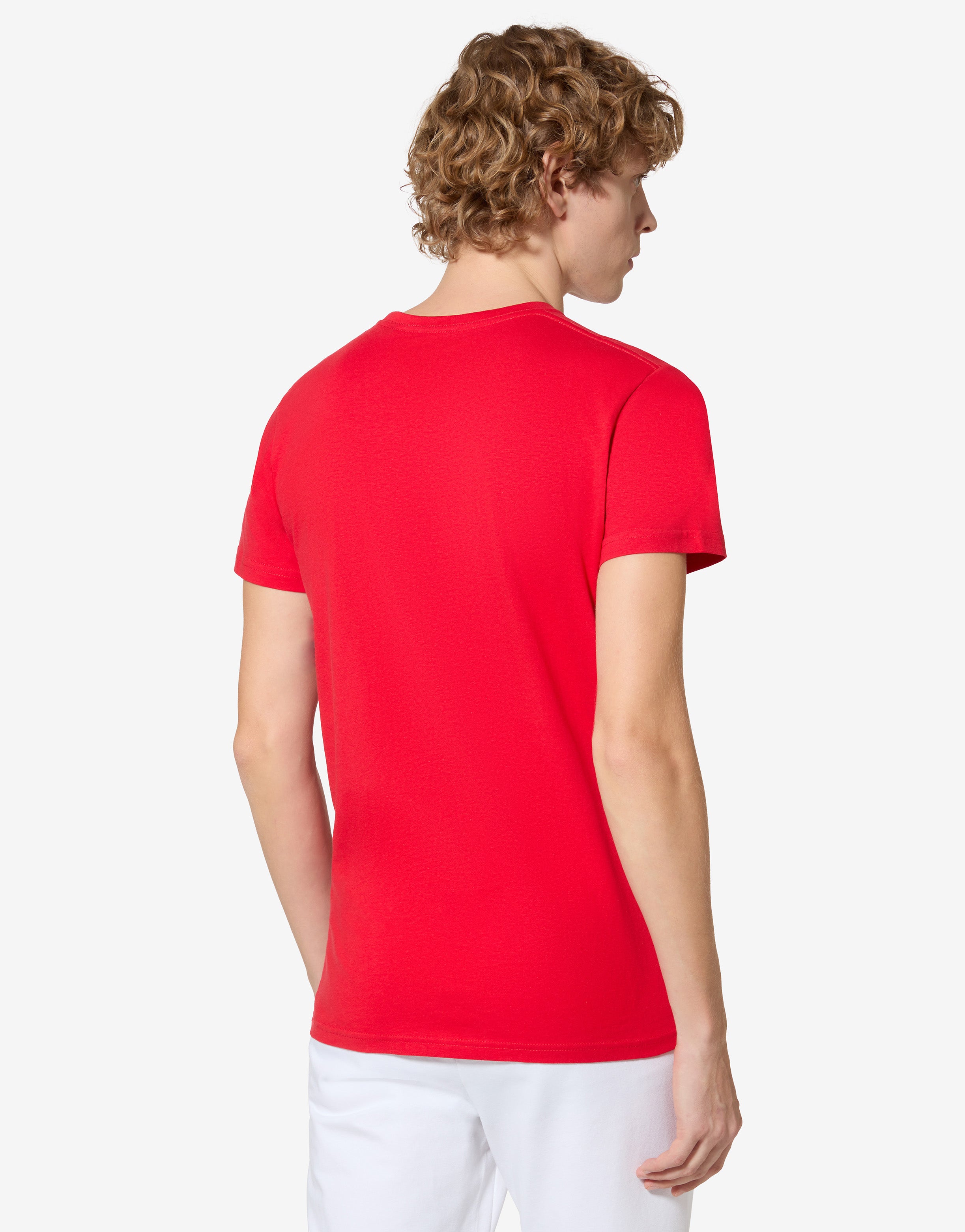 australian-tennis-crew-t-shirt-cotone-rosso-vivo image 3