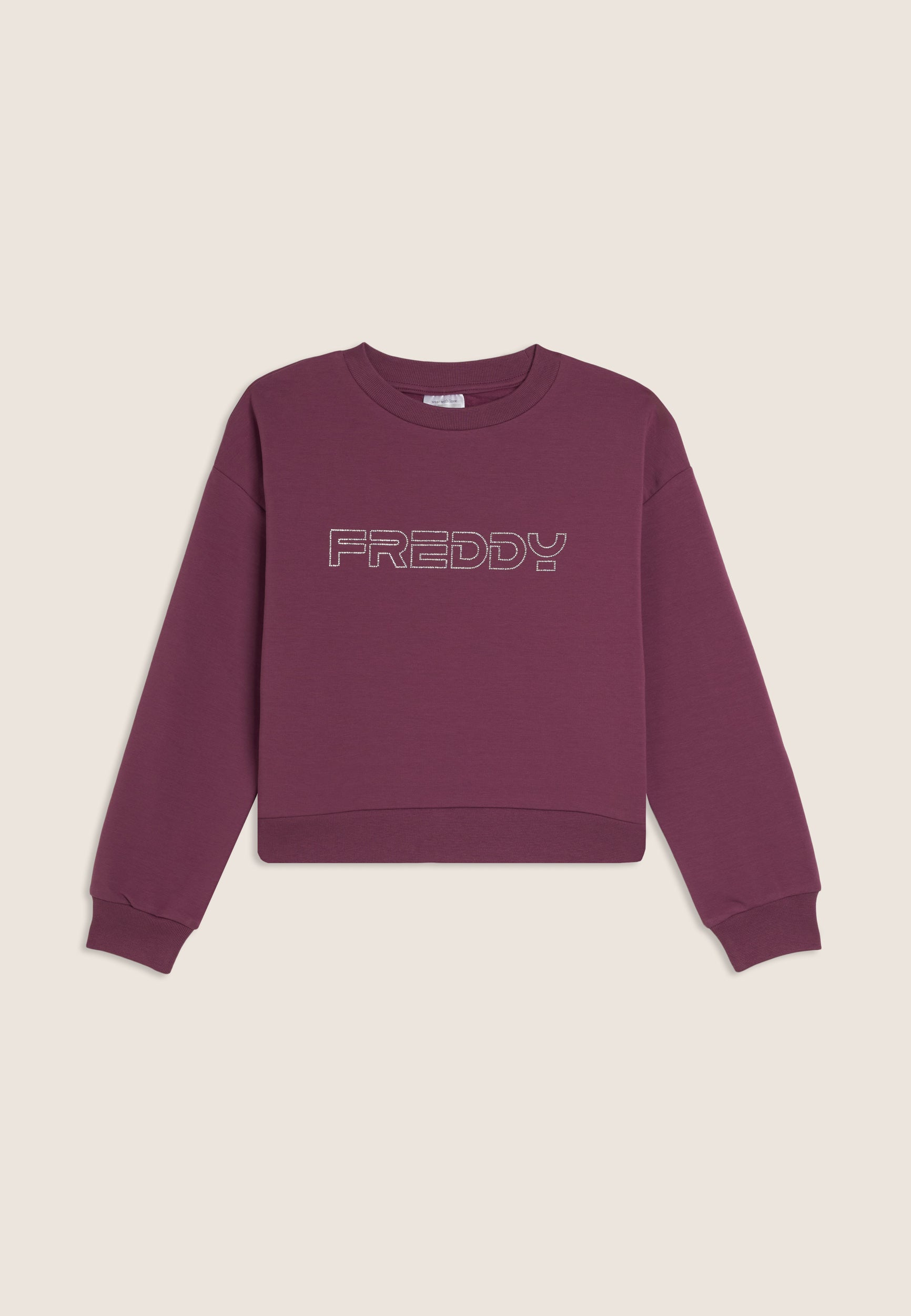 freddy-felpa-junior-girocollo-con-logo-in-strass image 4
