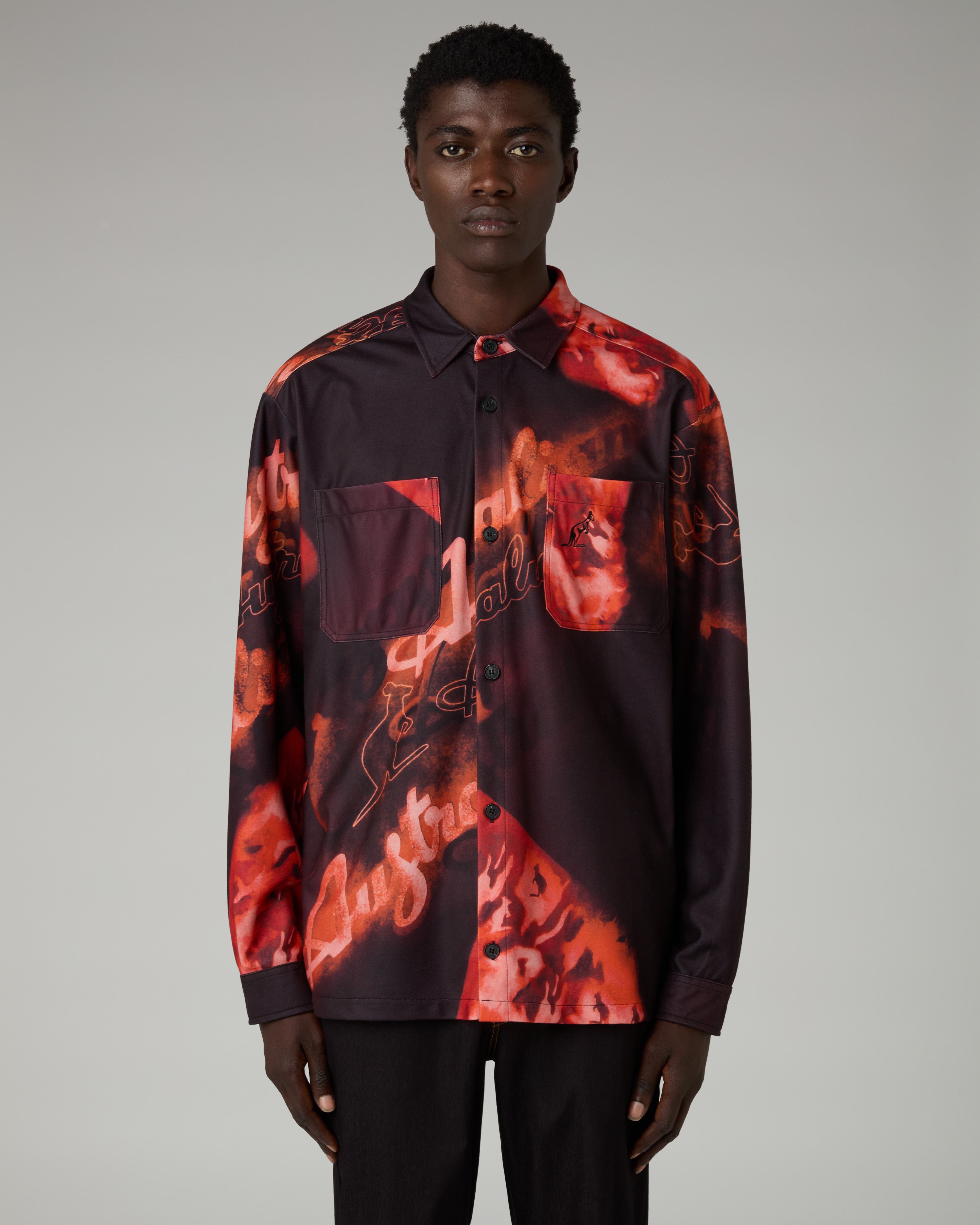 australian-rust-printed-shirt-camicia-over-sabrinda image 1