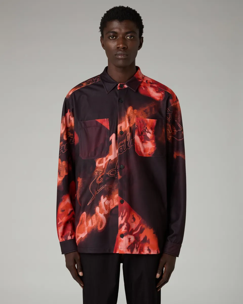 australian-rust-printed-shirt-camicia-over-sabrinda image 1