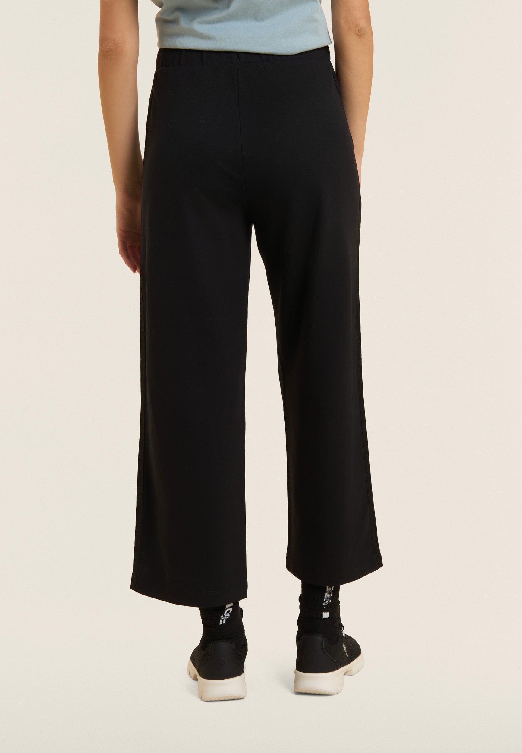 freddy-pantaloni-sportivi-cropped-comfort-wide-leg-jersey-cotone image 3