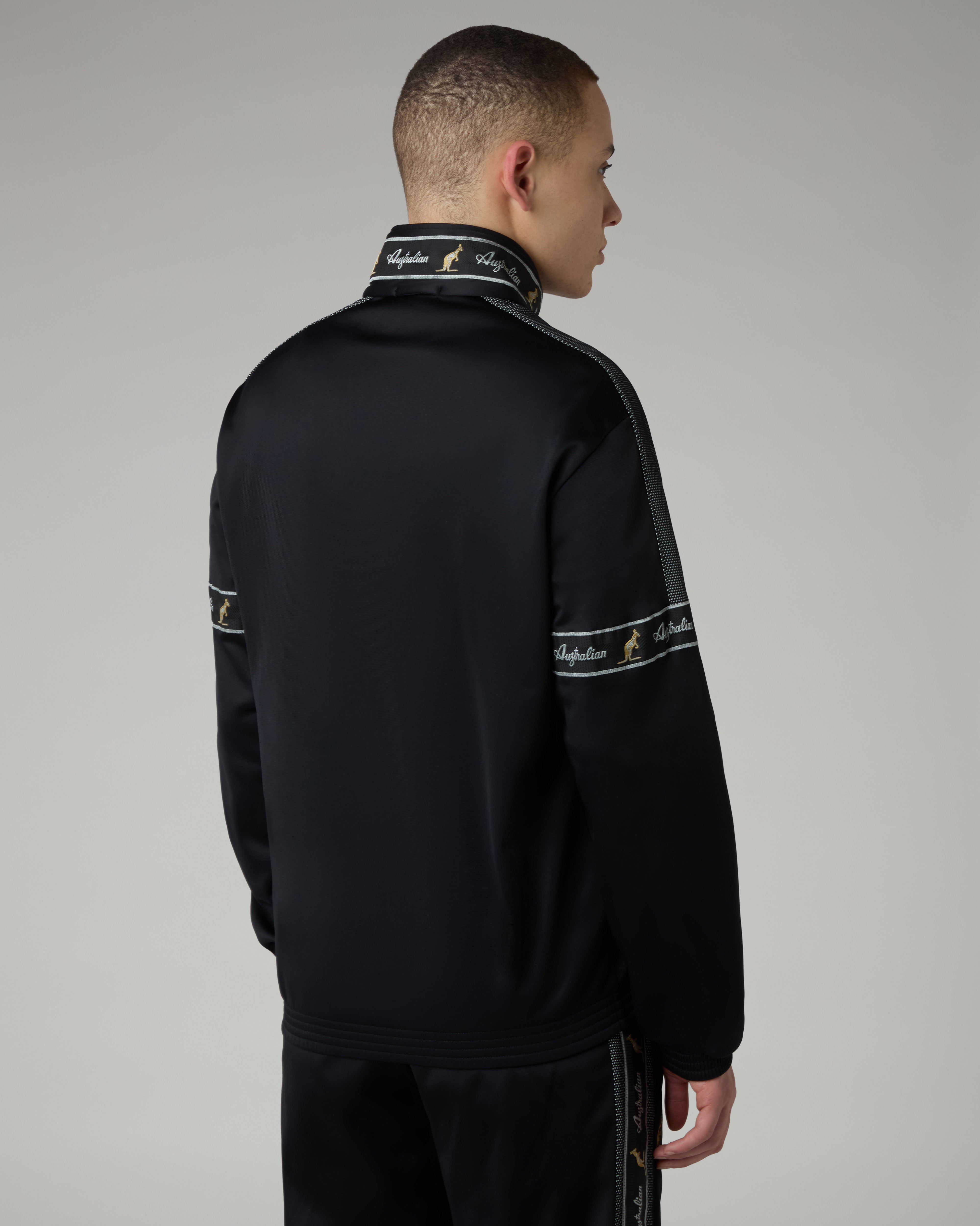 australian-black-tape-track-jacket-giacca-in-acetato-nera image 3