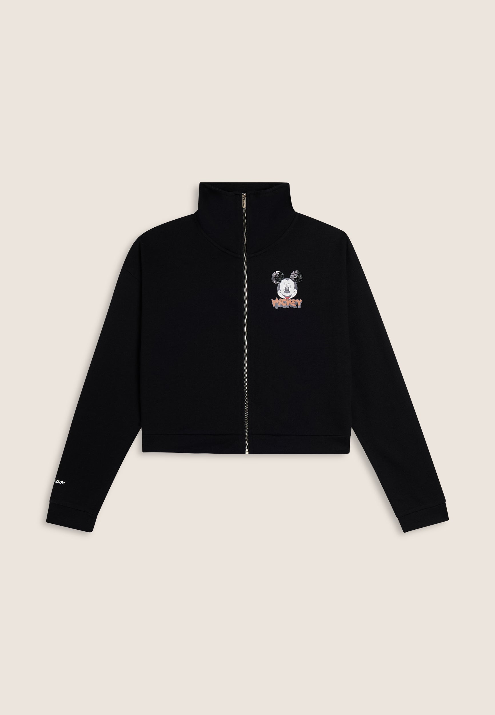 freddy-felpa-nera-collo-alto-zip-comfort-fit-mickey-mouse image 1