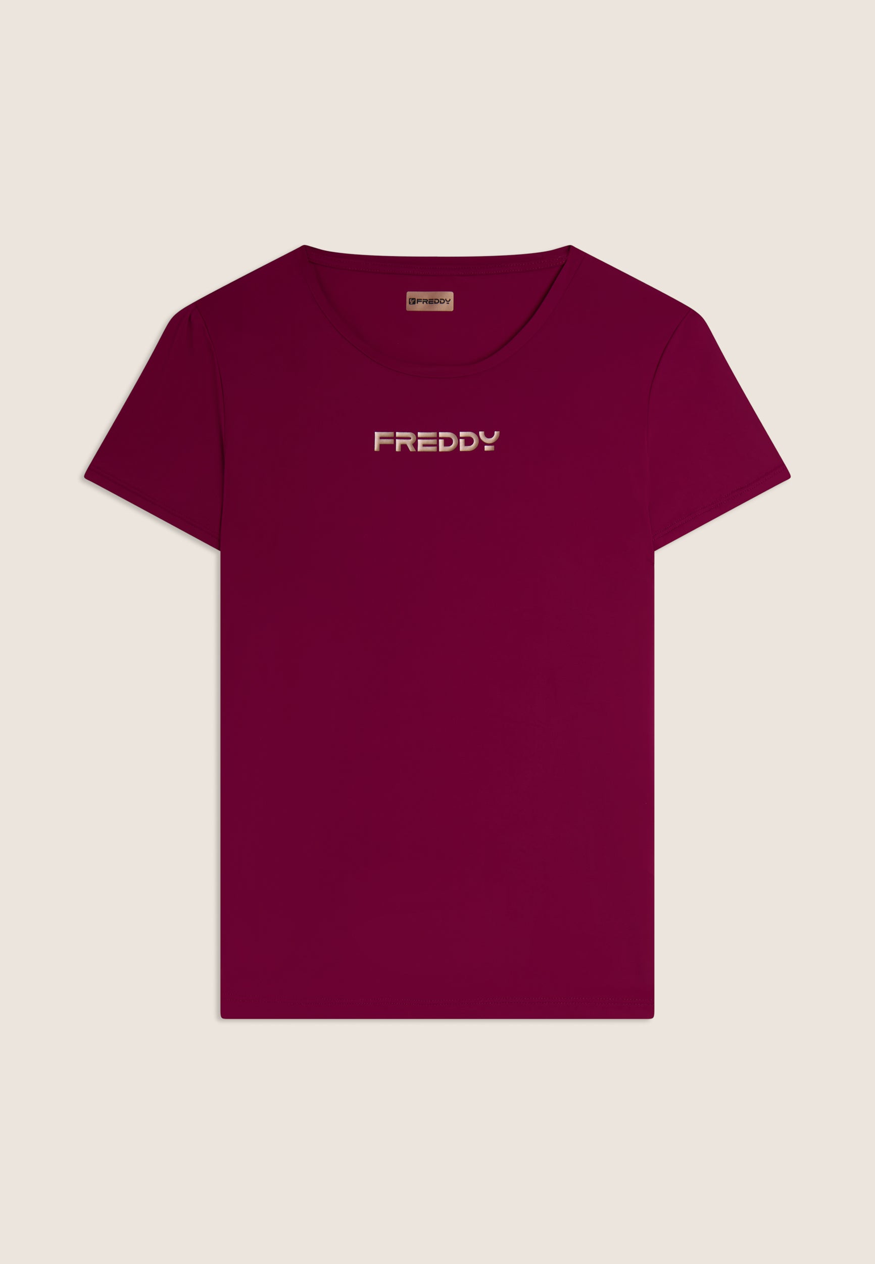 freddy-t-shirt-regular-in-tessuto-tecnico-leggero-oro-rosa image 2