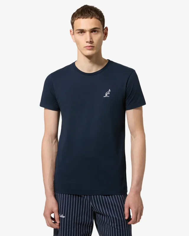 australian-basic-t-shirt-sportswear-cotone-blu-navy image 1