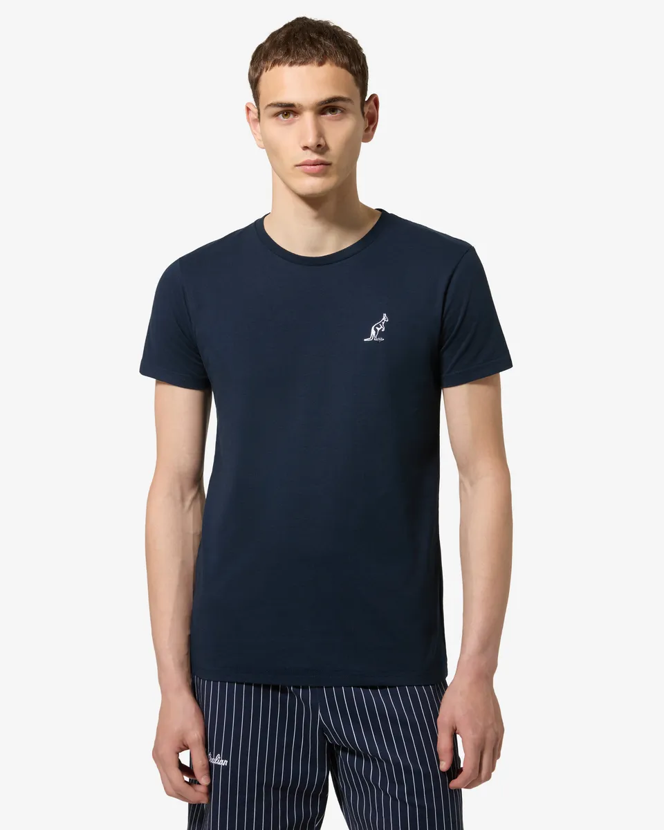 australian-basic-t-shirt-sportswear-cotone-blu-navy image 1