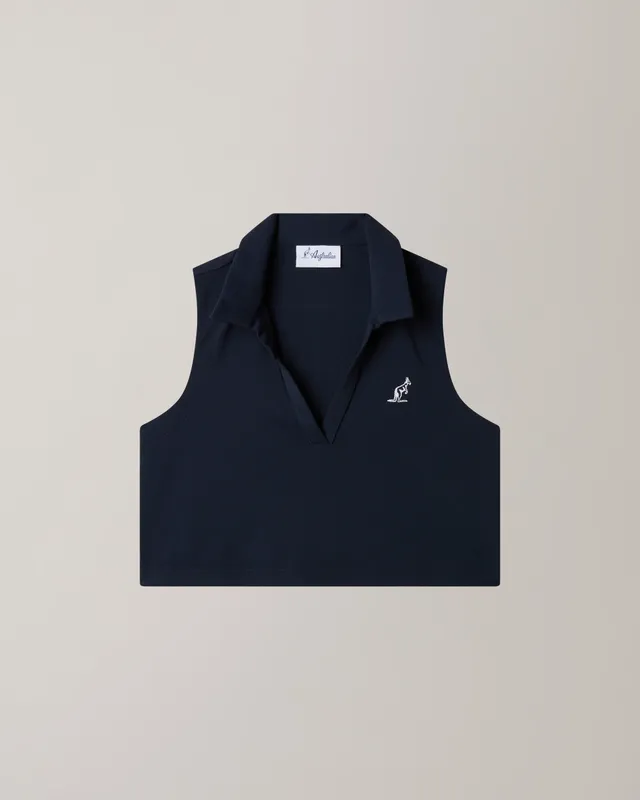 australian-cropped-polo-teeace-polo-donna-corta-blu-navy image 1