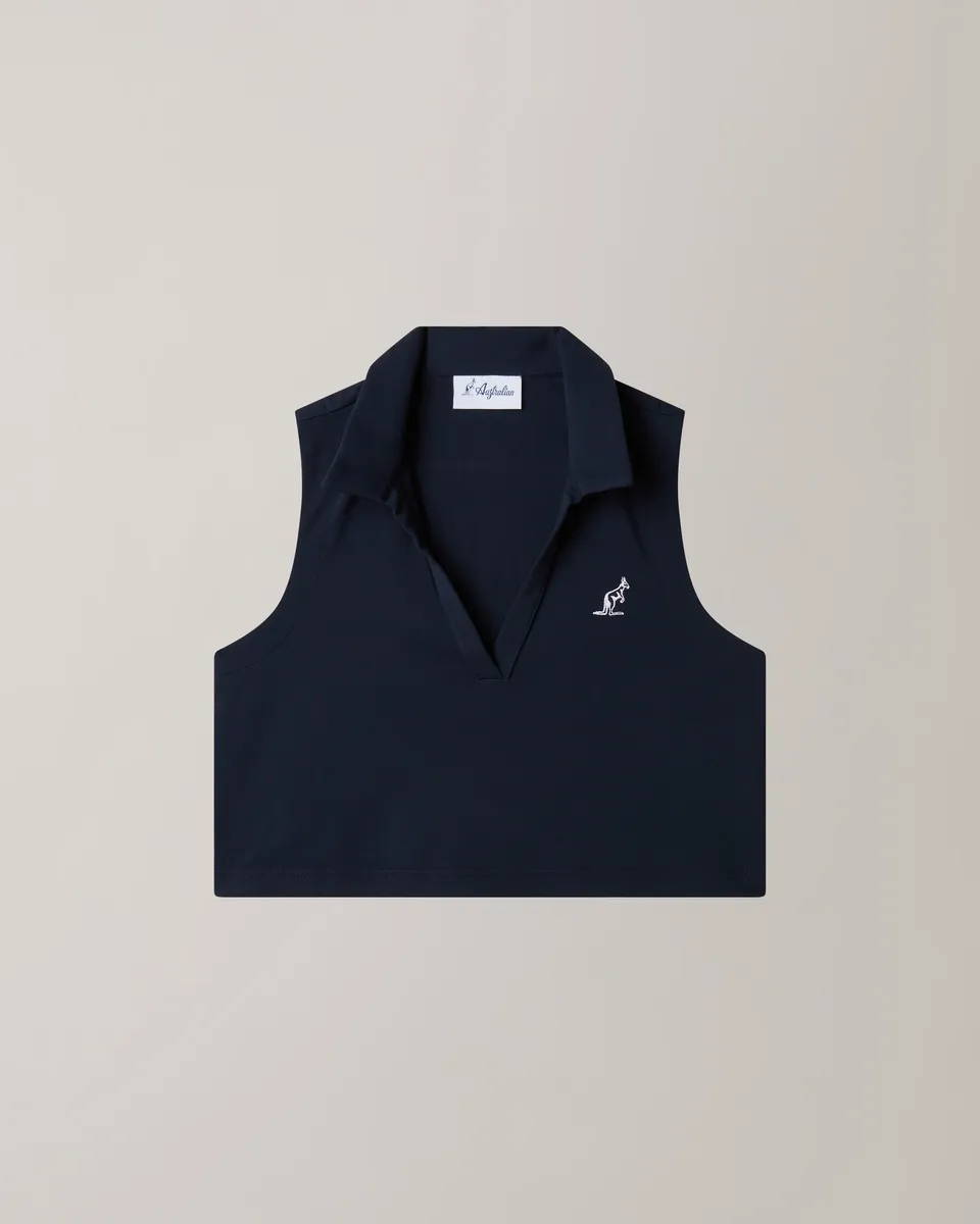 australian-cropped-polo-teeace-polo-donna-corta-blu-navy image 1