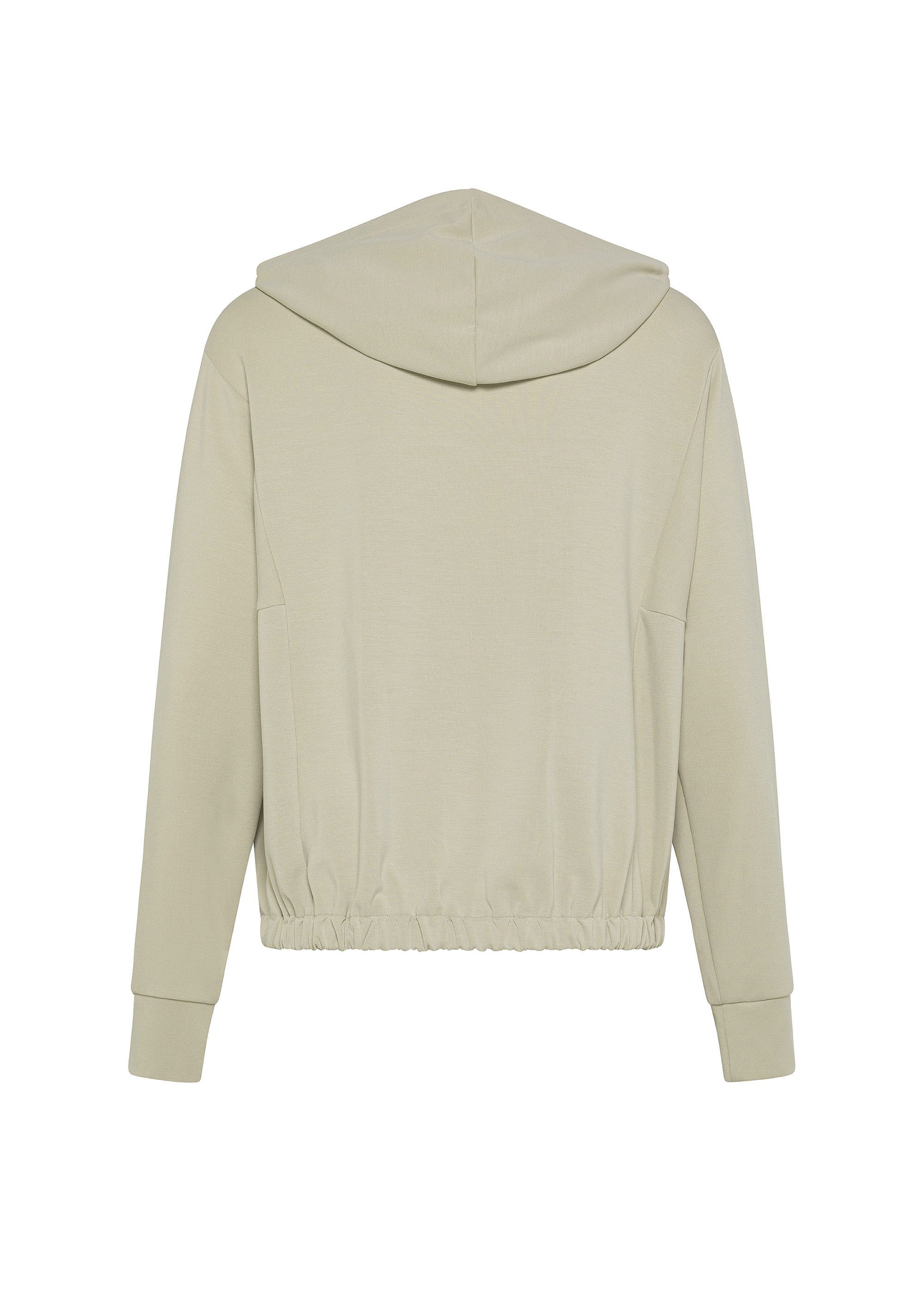 deha-felpa-soft-touch-zip-cappuccio-d22000-beige-donna image 5