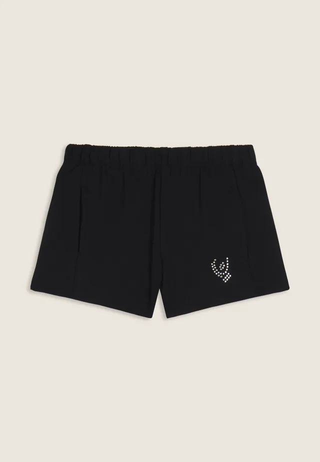 freddy-shorts-bambina-ragazza-french-terry-logo-strass image 1