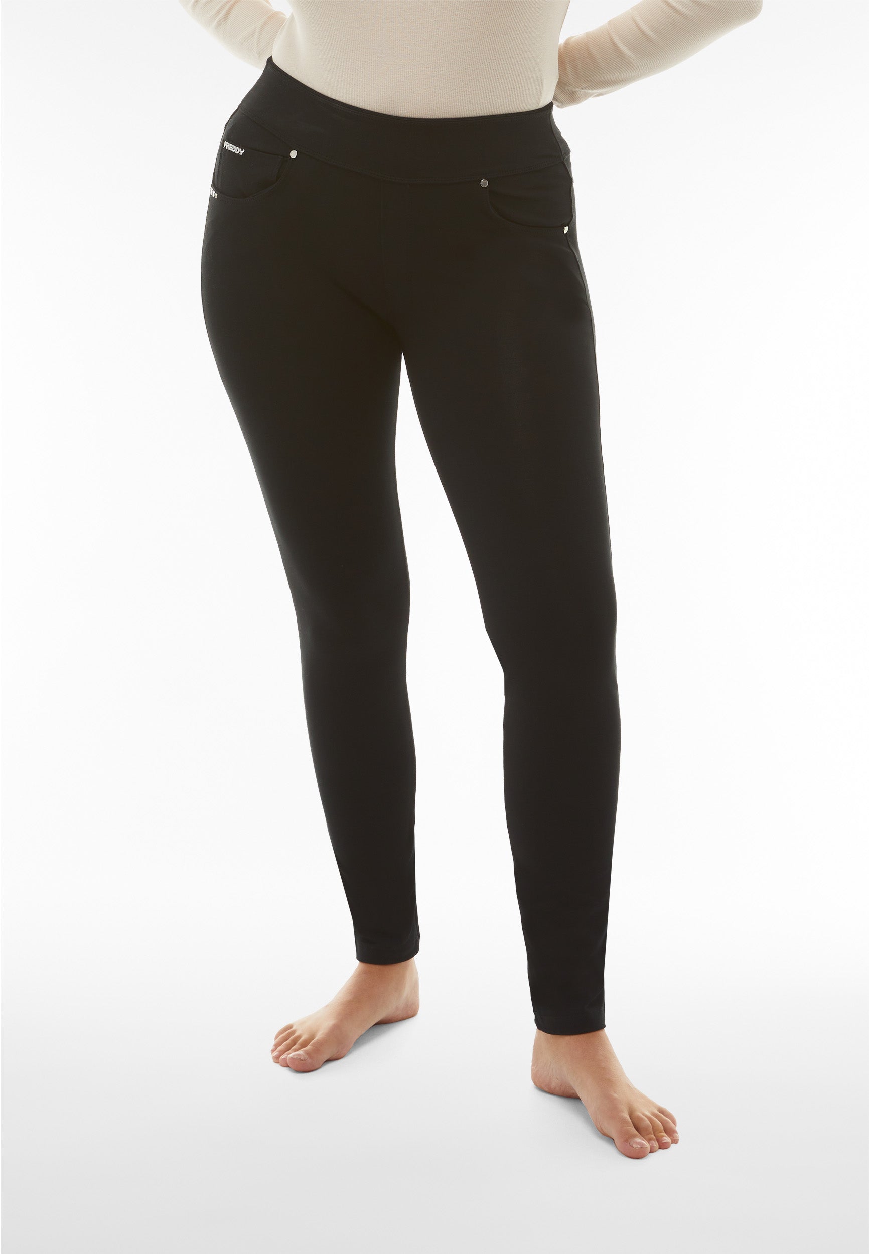 freddy-pantaloni-n-o-w-skinny-vita-media-risvoltabile-jersey-cotone-organico image 1