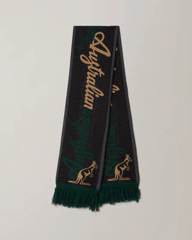 australian-logo-scarf-sciarpa-jacquard-145x20-cm-nera image 1