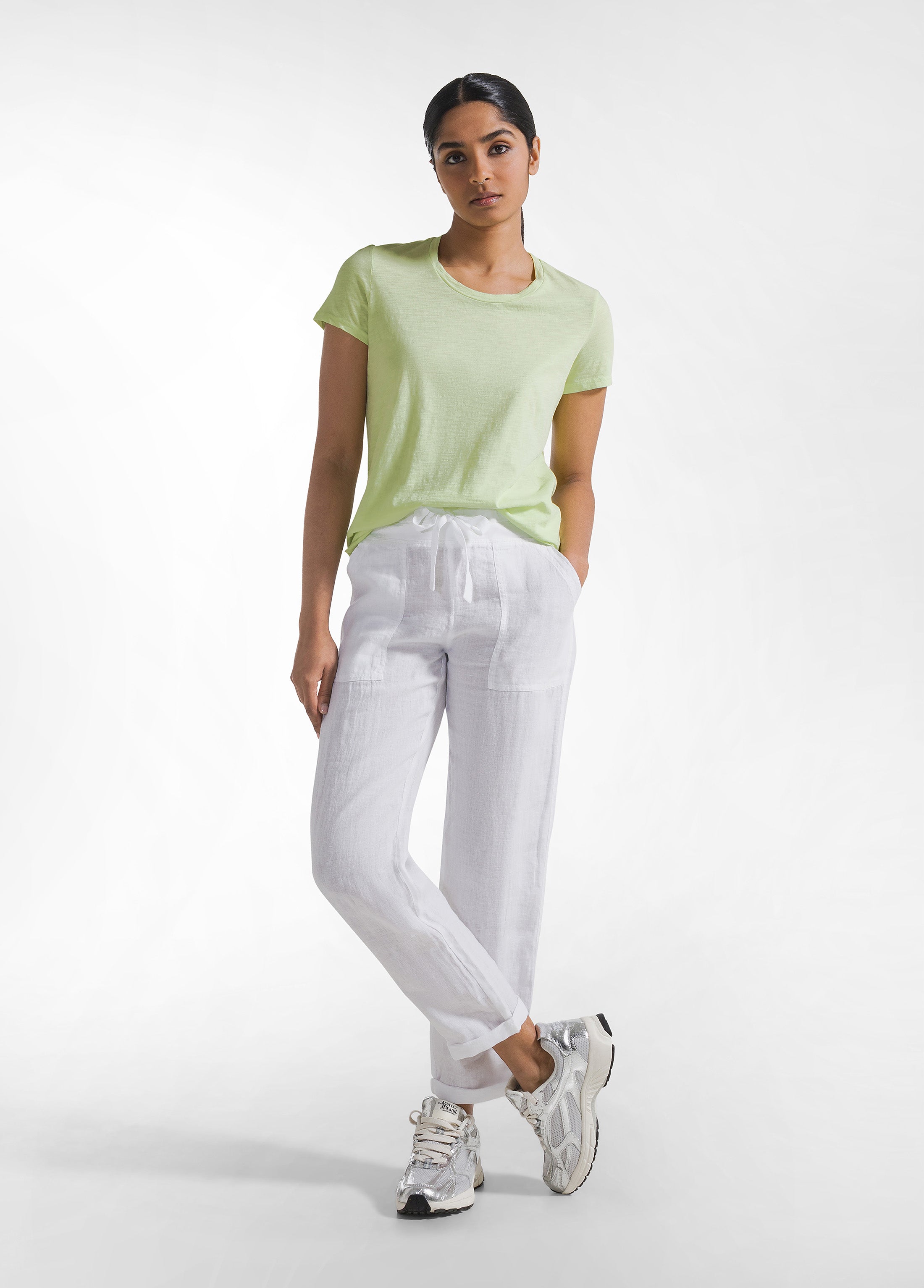 deha-t-shirt-in-cotone-flamm-giallo image 4
