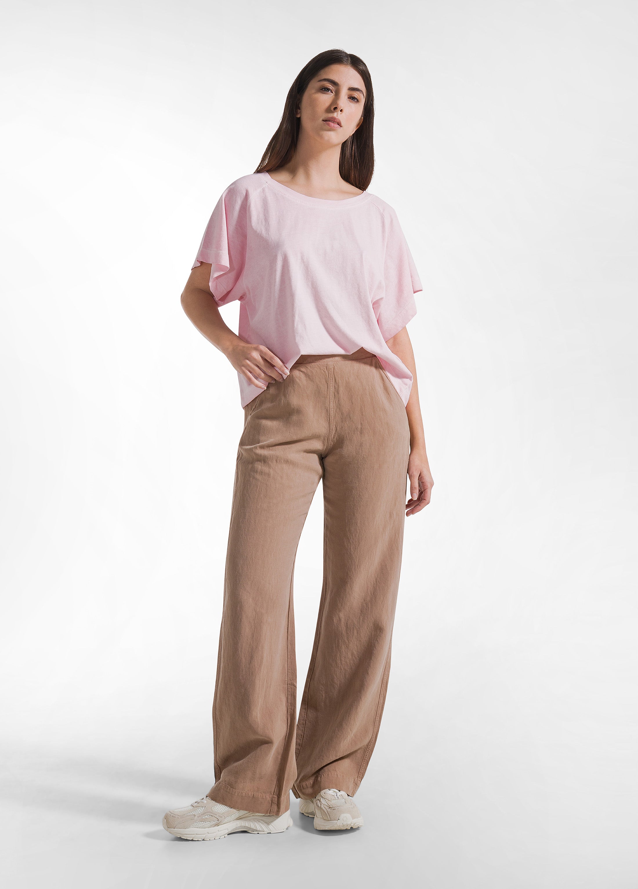 deha-t-shirt-effetto-sfumato-in-cotone-organico-rosa image 4