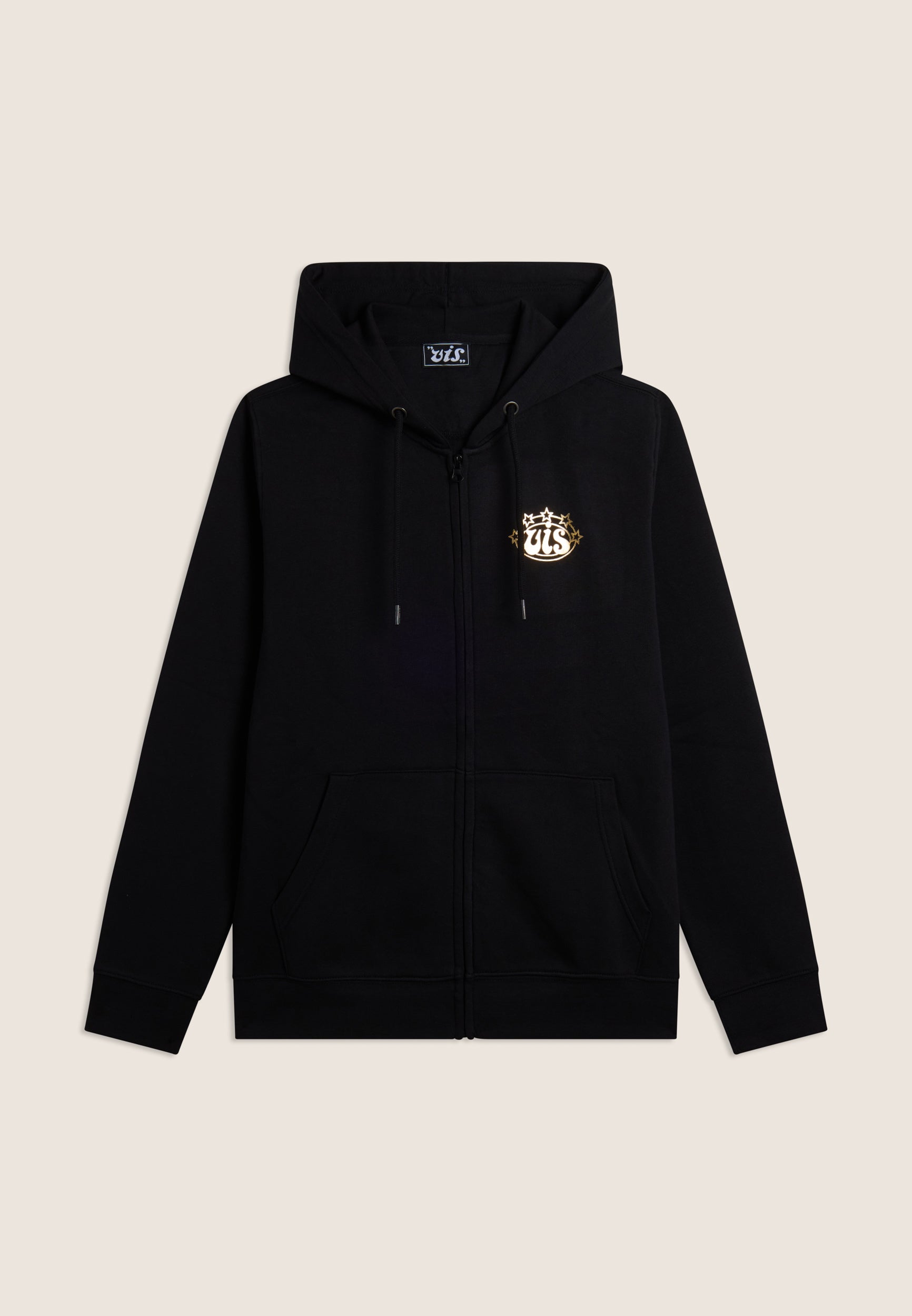 felpa-unisex-vis-con-cappuccio-e-zip-con-logo-oro image 1