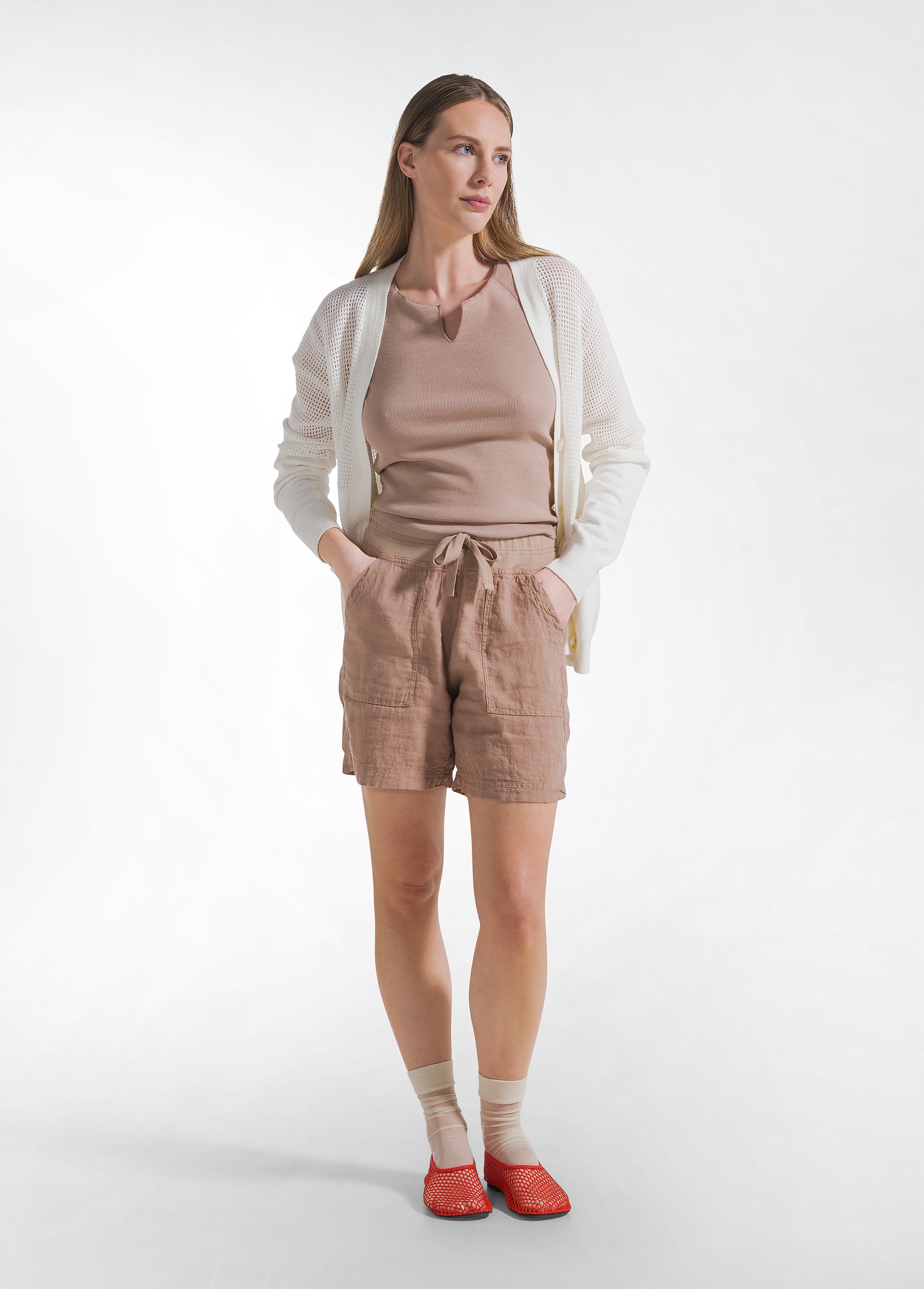 deha-canotta-a-costine-marrone-top-elasticizzato image 4