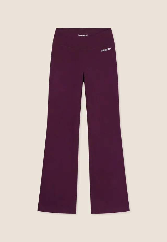freddy-leggings-flare-vita-alta-mano-pesca-quick-dry image 1