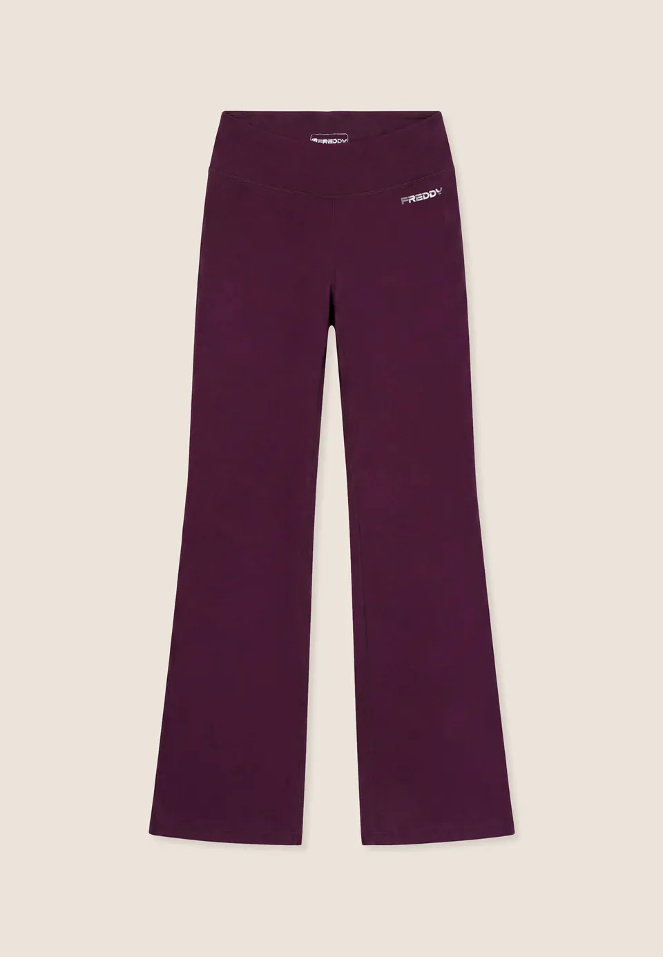 freddy-leggings-flare-vita-alta-mano-pesca-quick-dry image 1