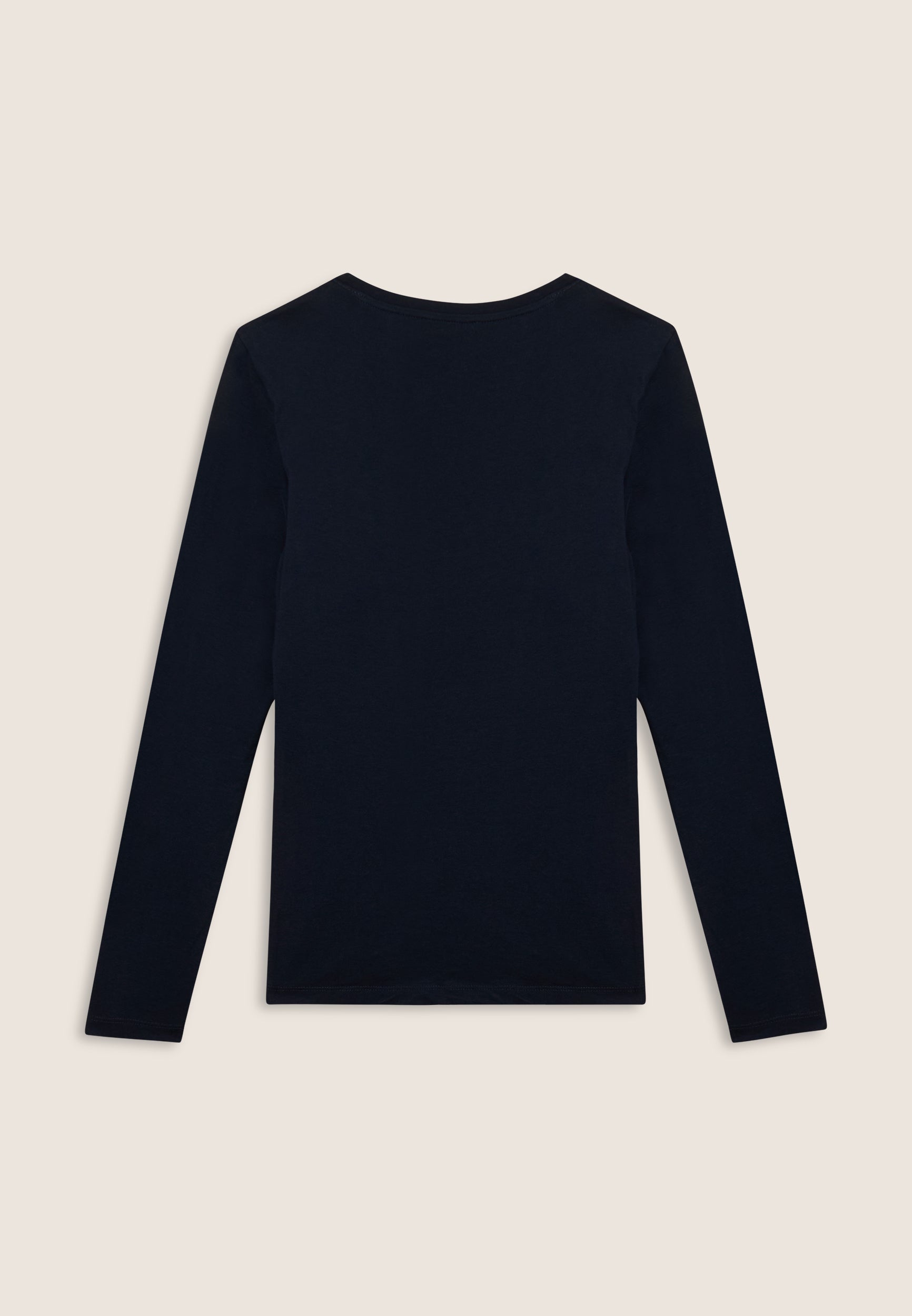 freddy-t-shirt-donna-manica-lunga-jersey-supima-fondo-stondato-logo-strass image 6