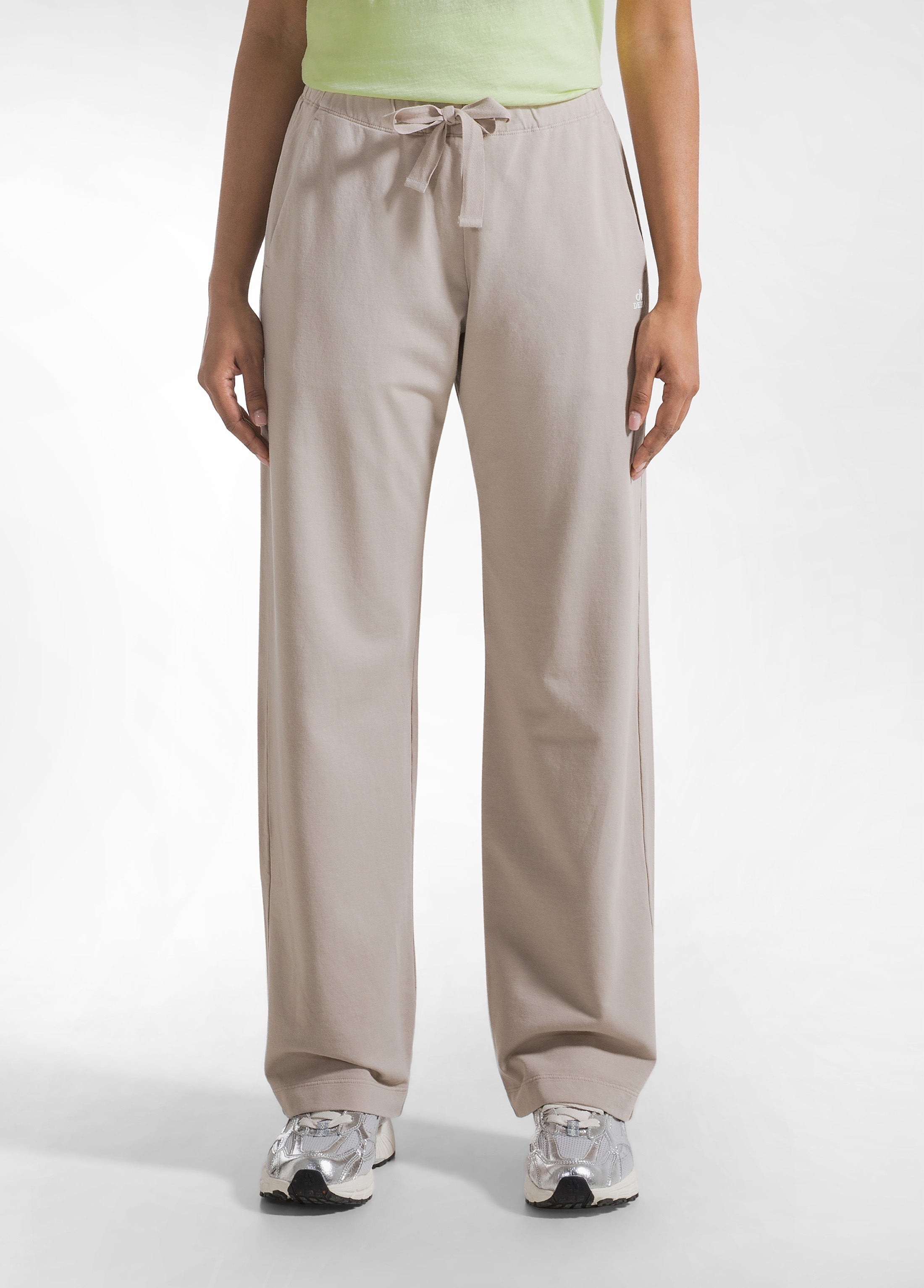 deha-pantalone-felpa-organica-beige-pantaloni-donna image 2