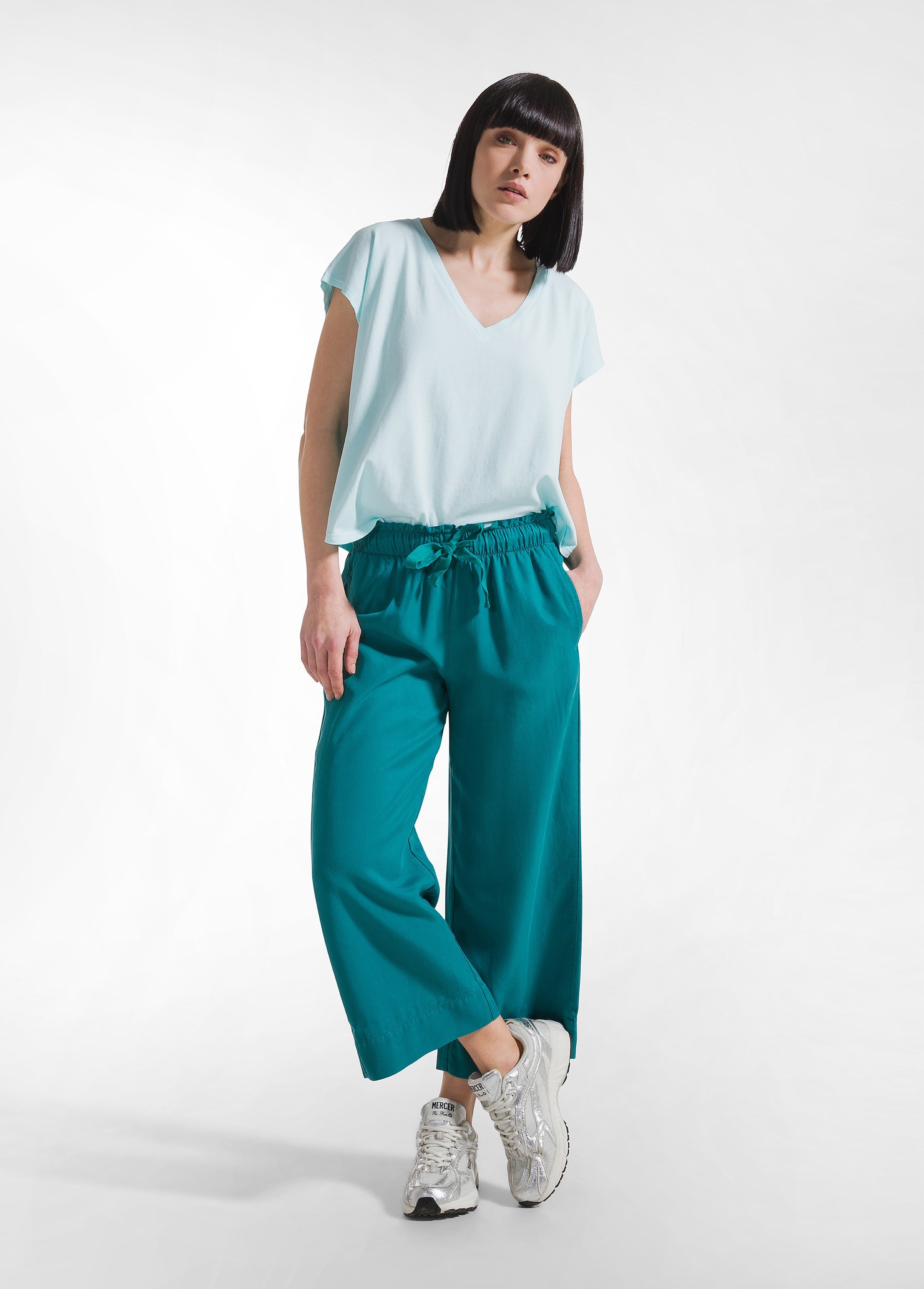 deha-t-shirt-loose-fit-in-jersey-organico-blu-100-cotone image 4