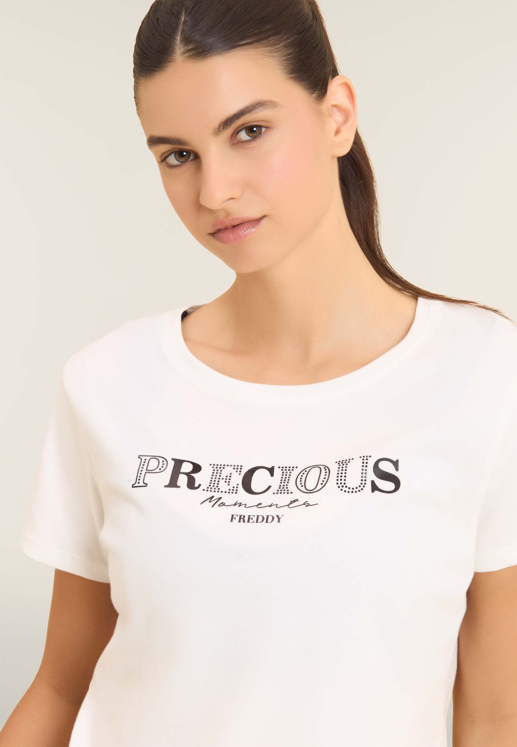 freddy-t-shirt-precious-moments-in-strass-cotone-supima-donna image 4