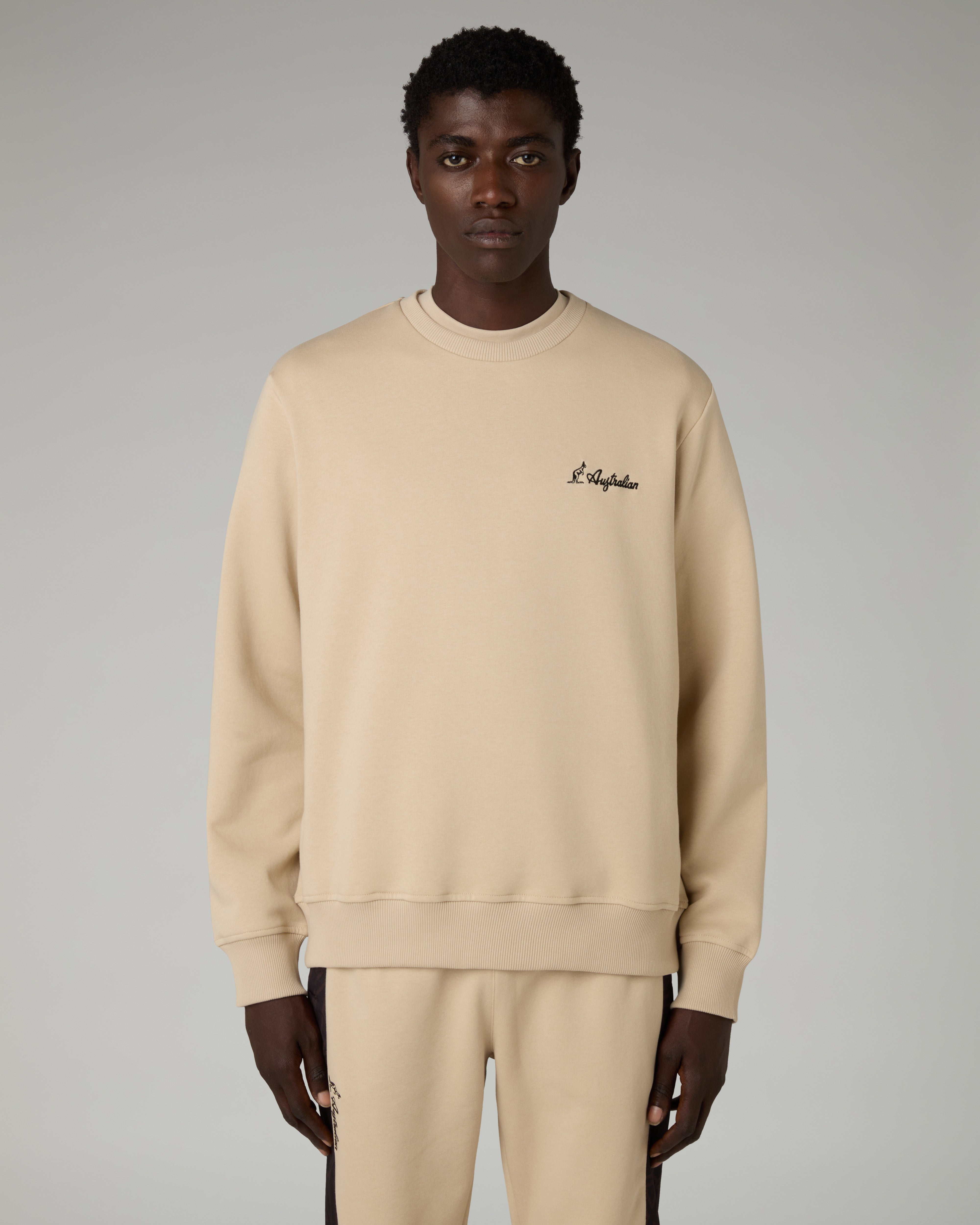 australian-iconissima-crewneck-felpa-girocollo-sabbia image 3