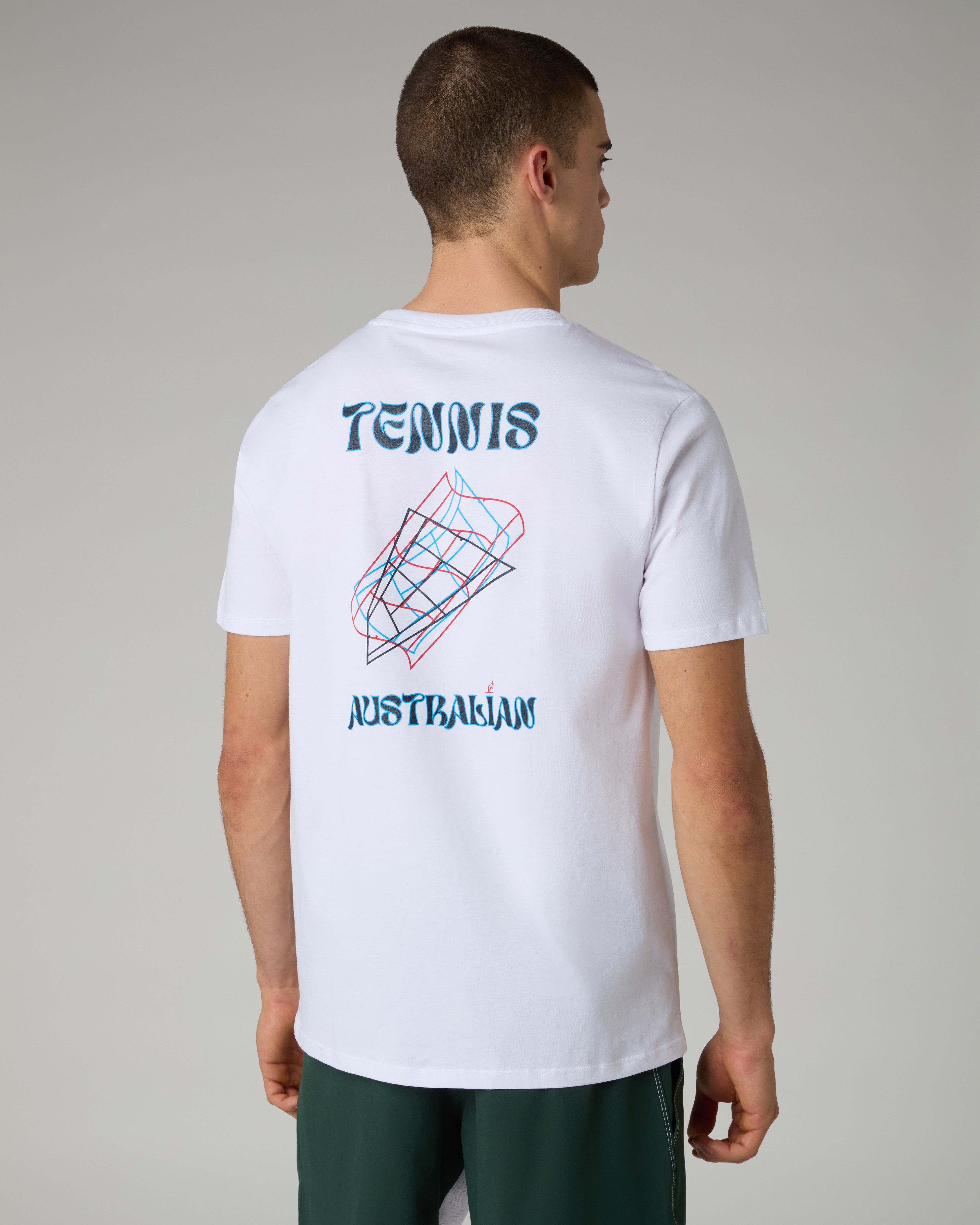 australian-prospect-court-t-shirt-t-shirt-tennis-bianca-in-cotone-regular-fit image 1