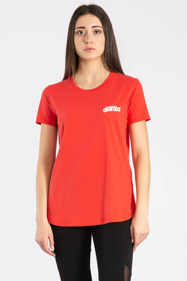dimensione-danza-t-shirt-donna-a-maniche-corte-in-cotone-con-logo image 1