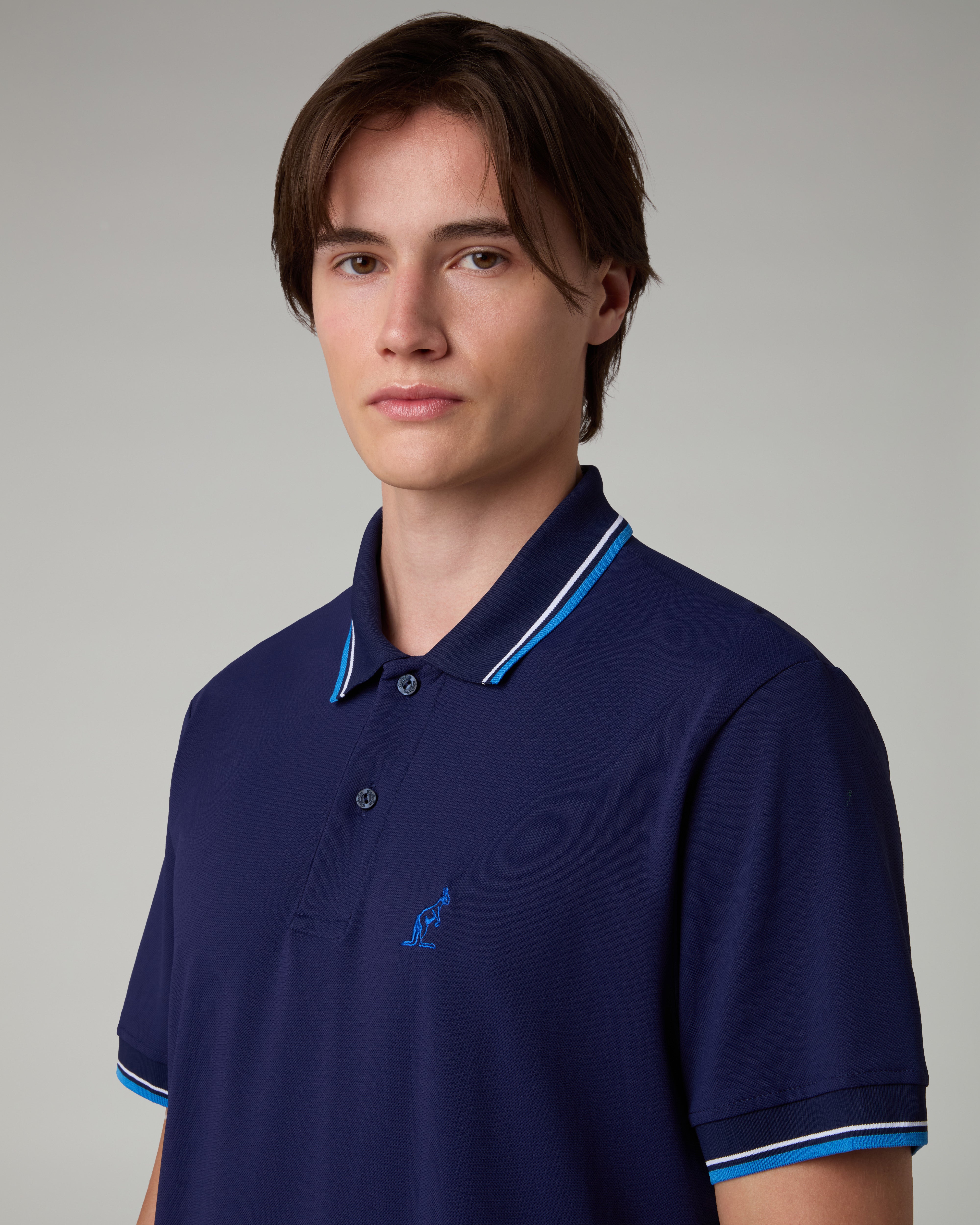australian-2-stripes-polo-shirt-league-blu-cosmo image 4
