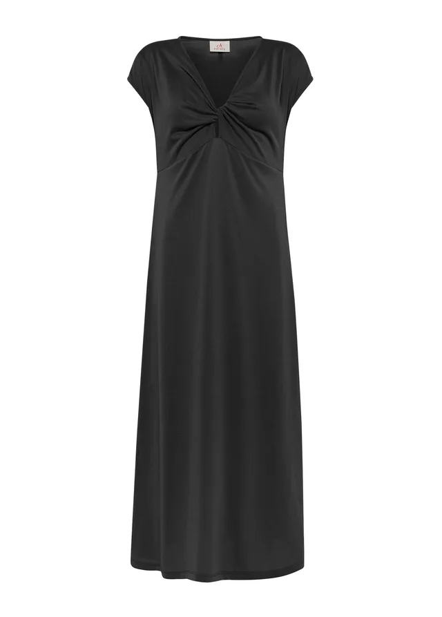 deha-d22030-abito-mezza-manichetta-in-modal-nero image 1