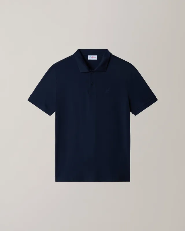 australian-essential-polo-shirt-blu-navy-in-piquet-tecnico image 1