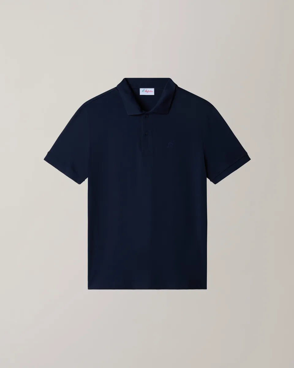 australian-essential-polo-shirt-blu-navy-in-piquet-tecnico image 1