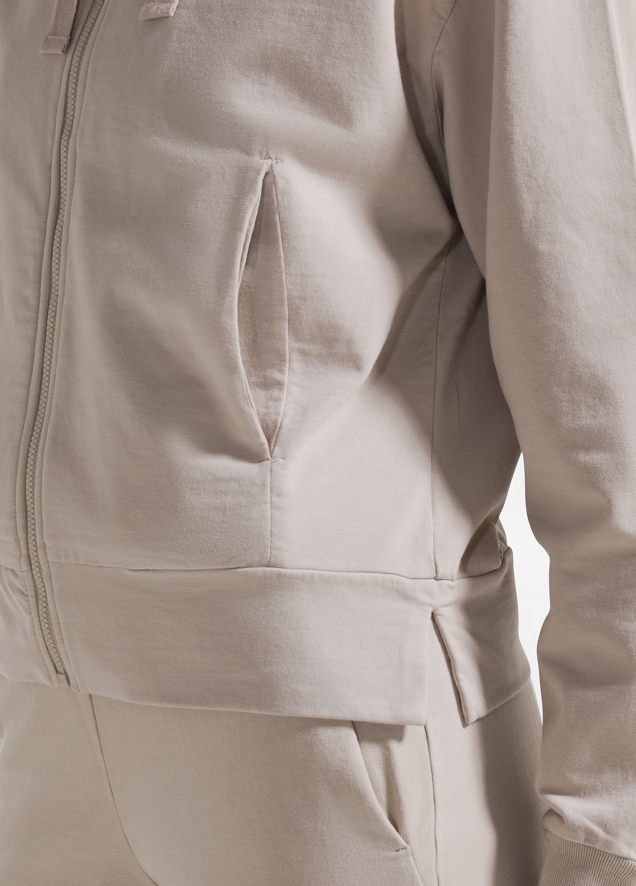 deha-tuta-donna-felpa-full-zip-jogger-stretch-beige image 3