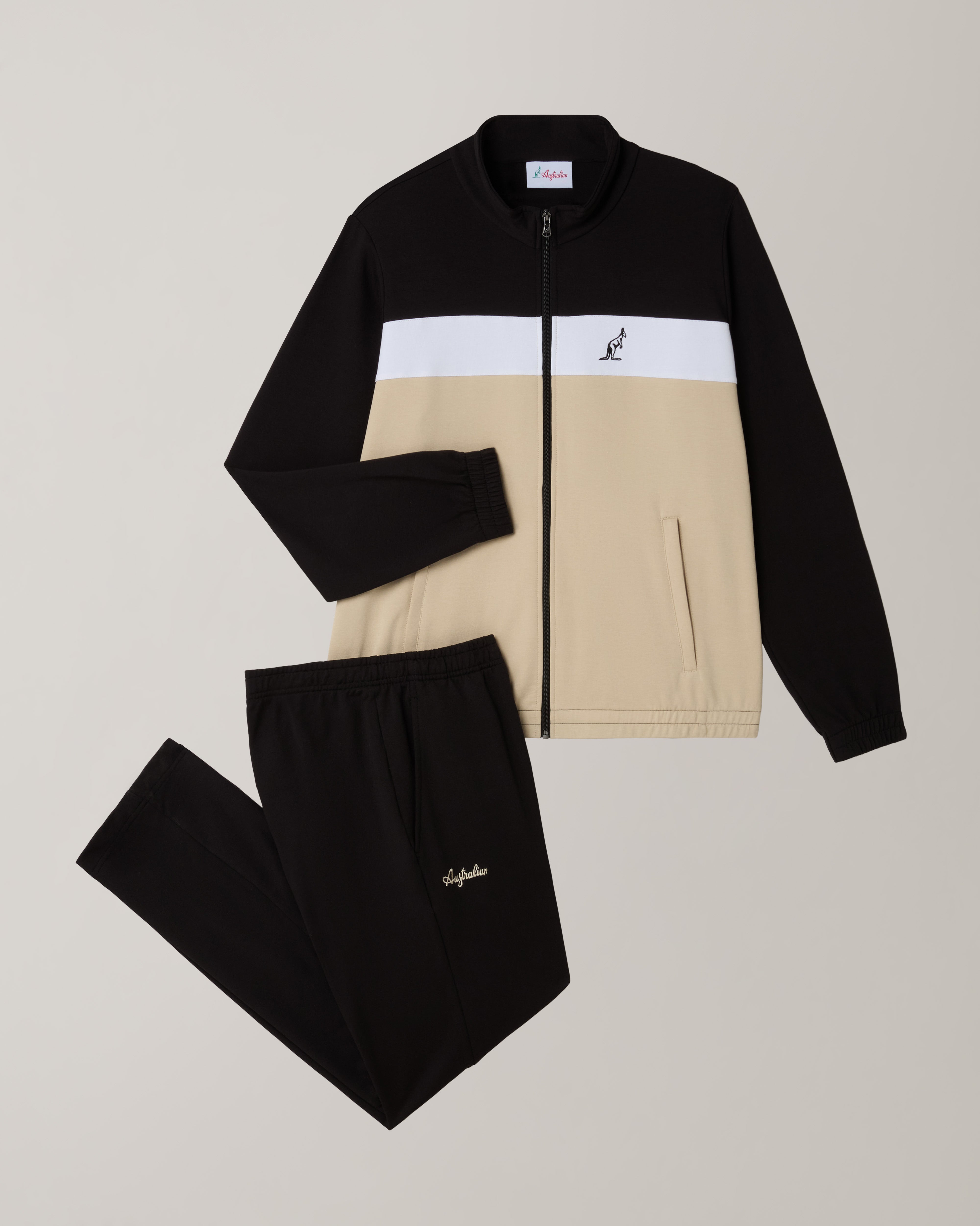 australian-heritage-tracksuit-tuta-completa-sabbia-full-zip-made-in-italy image 8