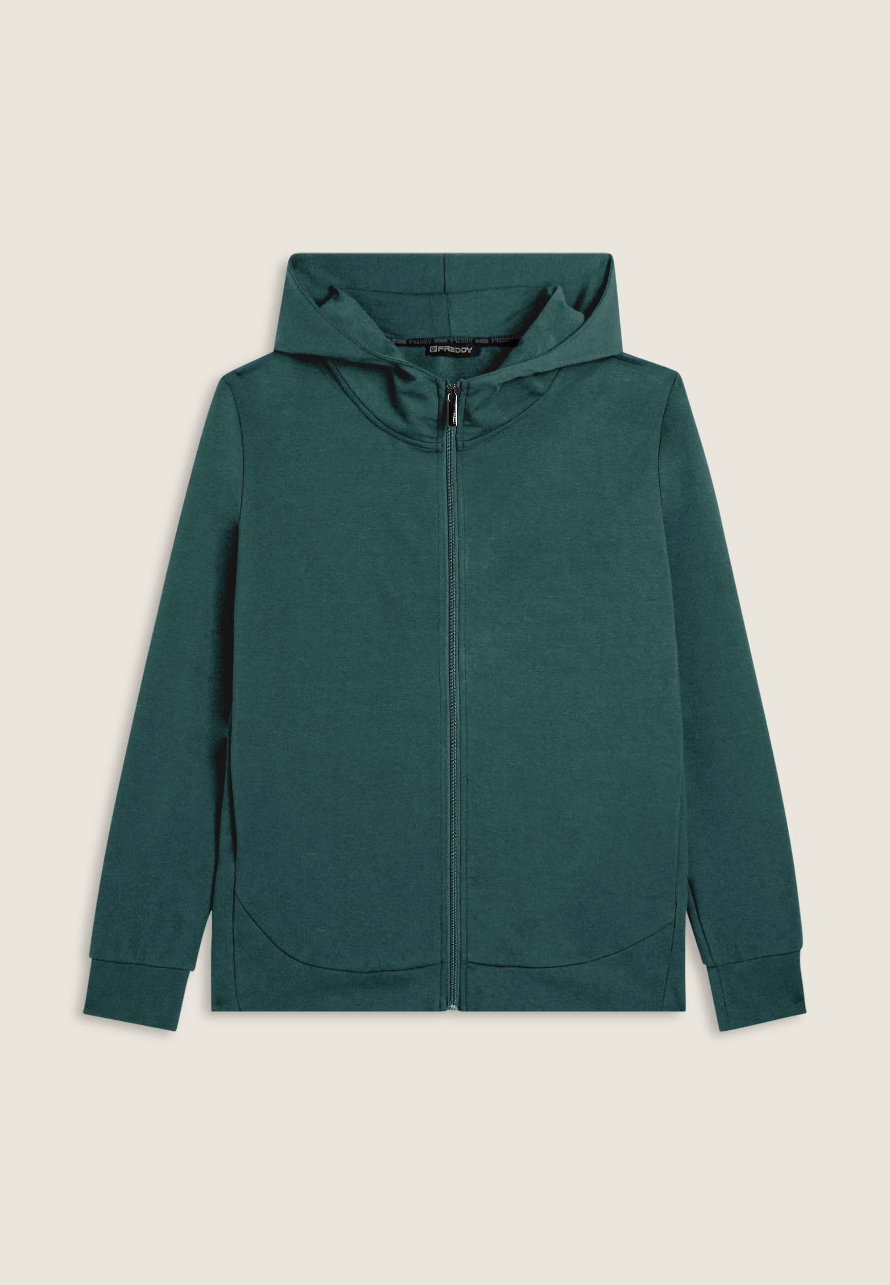 freddy-felpa-uomo-full-zip-con-cappuccio-e-maxi-logo-in-rilievo image 7